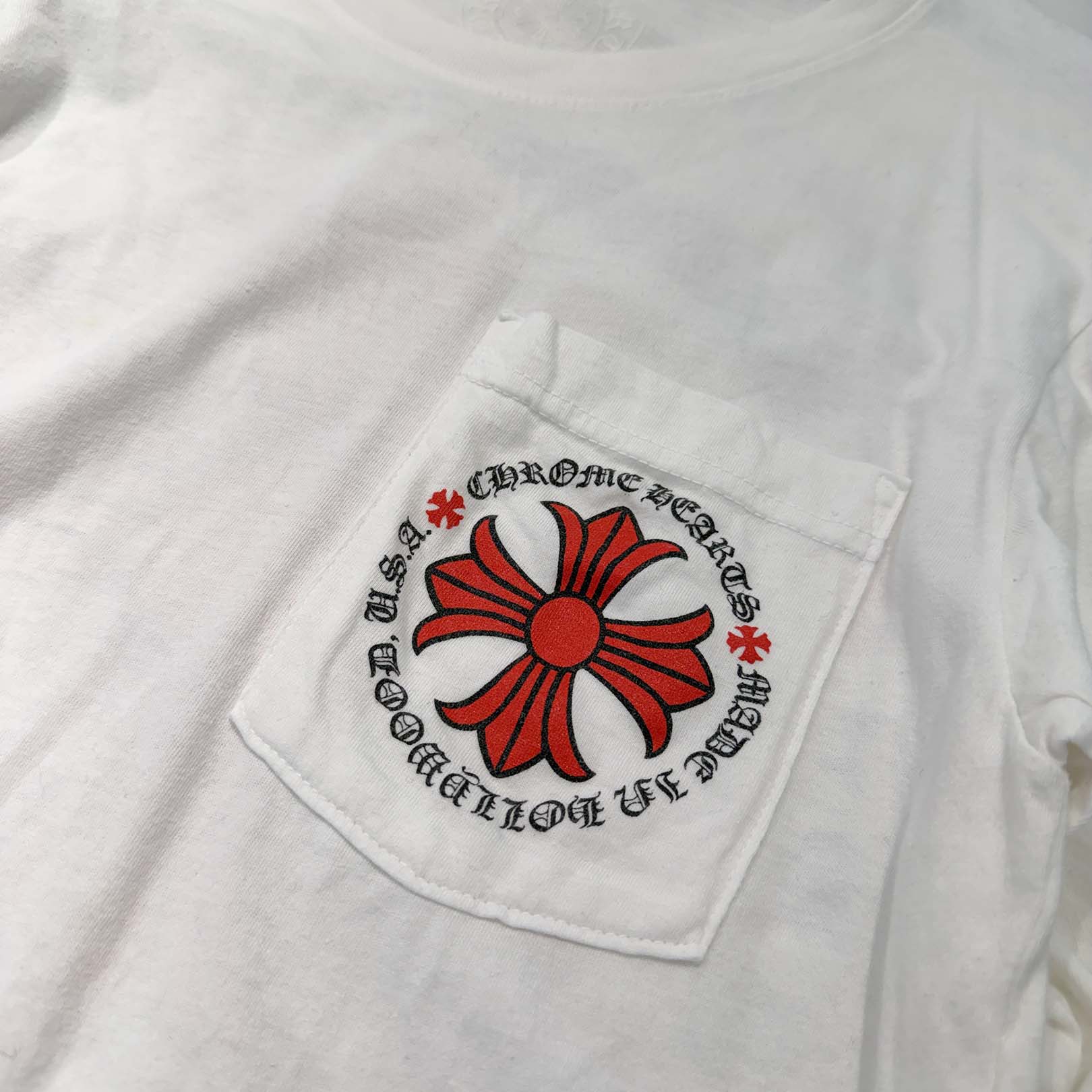 CHROME HEARTS Made In Hollywood Red CH Plus Long Sleeve Tee Size S クロムハーツ メイドインハリウッド CHプラス ロングスリーブTシャツ サイズS