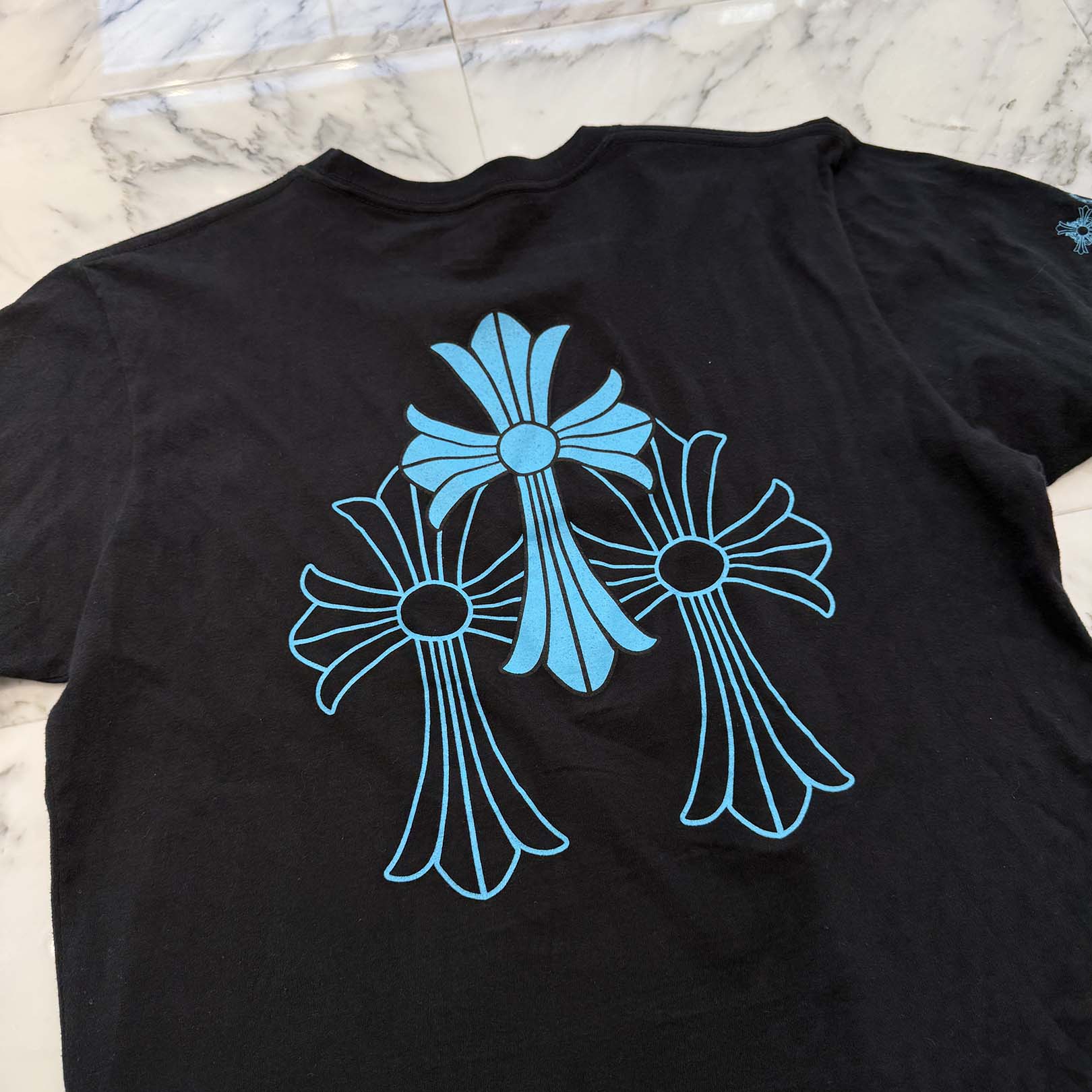 CHROME HEARTS 3 Blue Cross Tee Size M クロムハーツ 3 ブルークロス Tシャツ サイズＭ