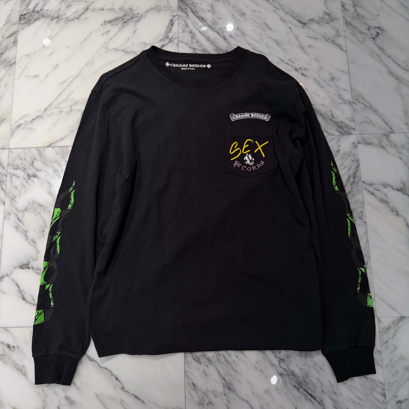 CHROME HEARTS × MATTY BOY STAY FAST Sex Records Long Sleeve Tee