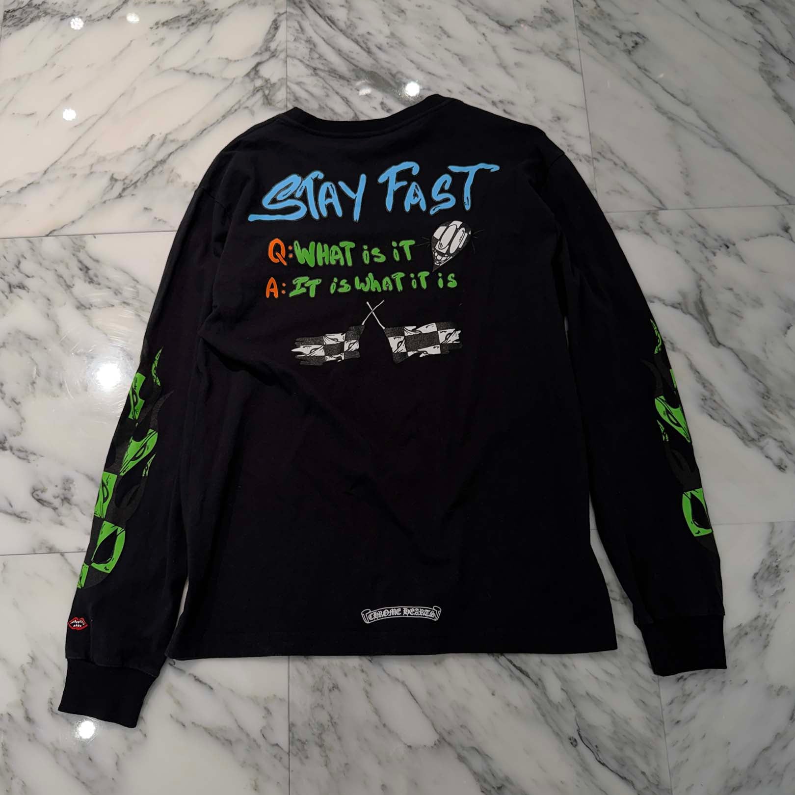 CHROME HEARTS × MATTY BOY STAY FAST Sex Records Long Sleeve Tee
