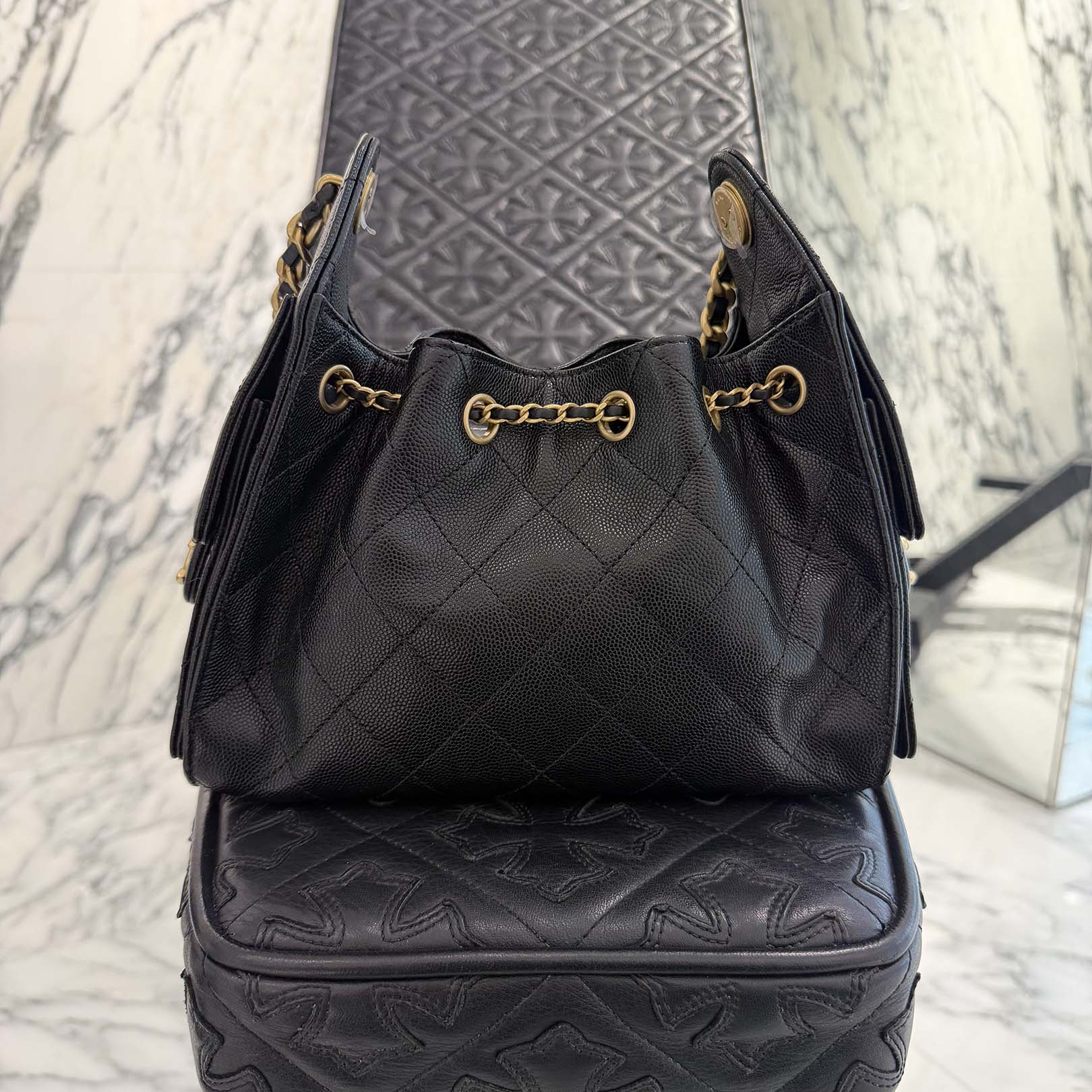 CHANEL Caviar Skin Leather Quilted Chanel 25 Mini Handbag AS5631 B20304 94305 シャネル キャビアスキンレザー キルティング シャネル 25 ミニ ハンドバッグ