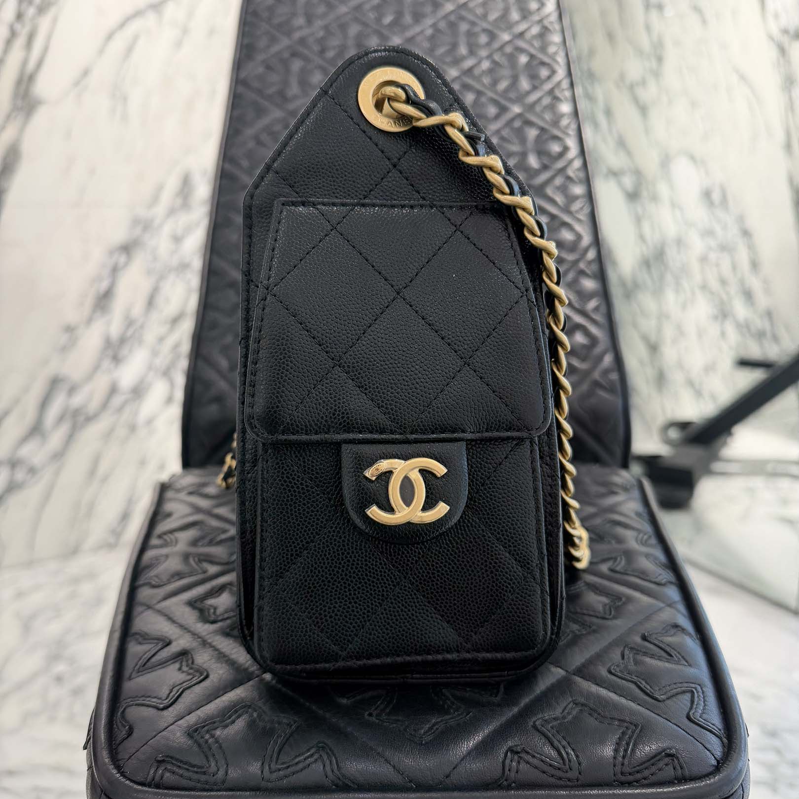 CHANEL Caviar Skin Leather Quilted Chanel 25 Mini Handbag AS5631 B20304 94305 シャネル キャビアスキンレザー キルティング シャネル 25 ミニ ハンドバッグ