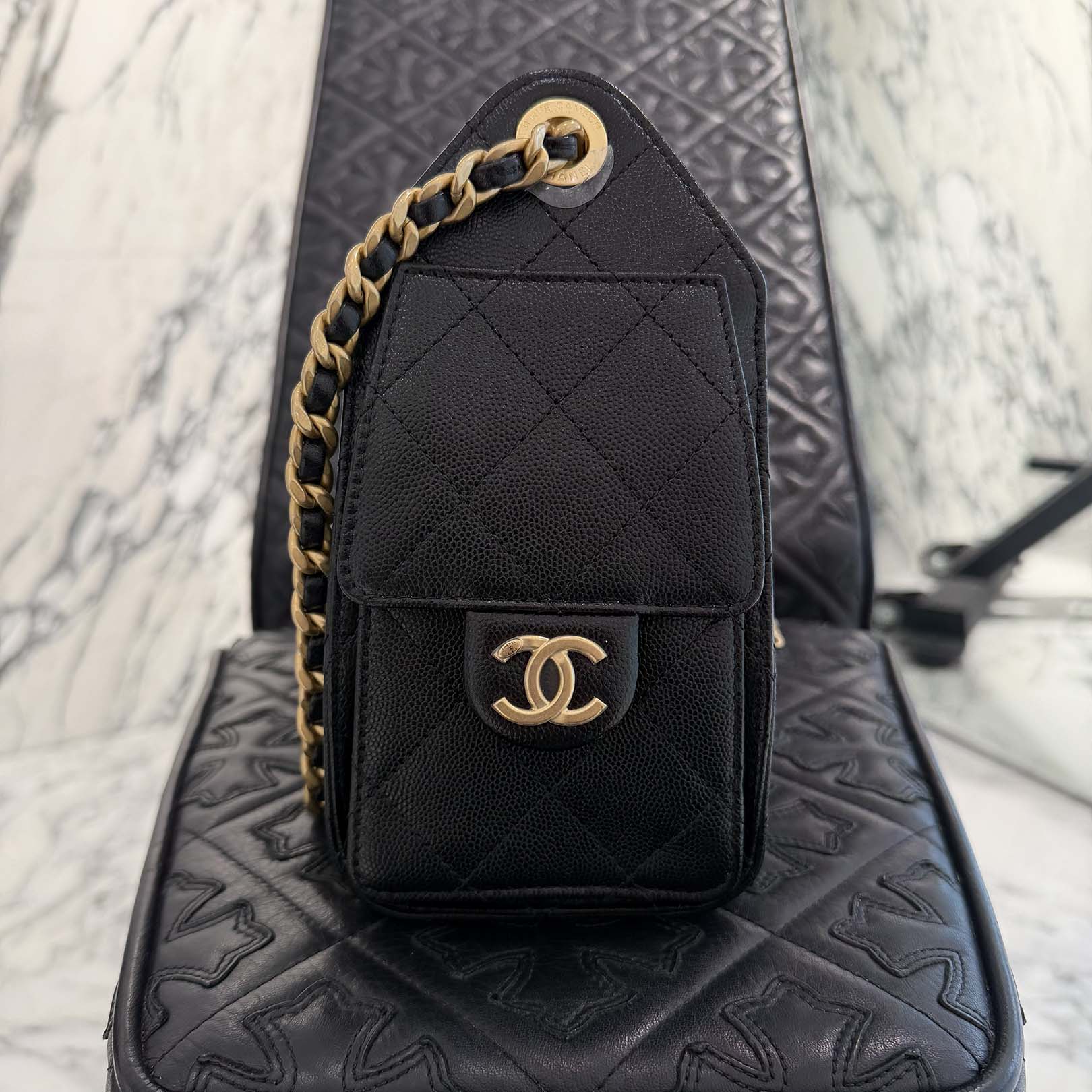 CHANEL Caviar Skin Leather Quilted Chanel 25 Mini Handbag AS5631 B20304 94305 シャネル キャビアスキンレザー キルティング シャネル 25 ミニ ハンドバッグ