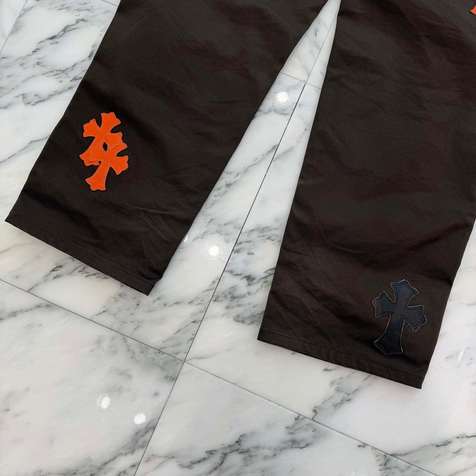 CHROME HEARTS Multi Leather Patch Carpenter Cross Ball Button Chino Pants Size 30 クロムハーツ マルチレザーパッチ カーペンター クロスボールボタン チノパンツ サイズ30