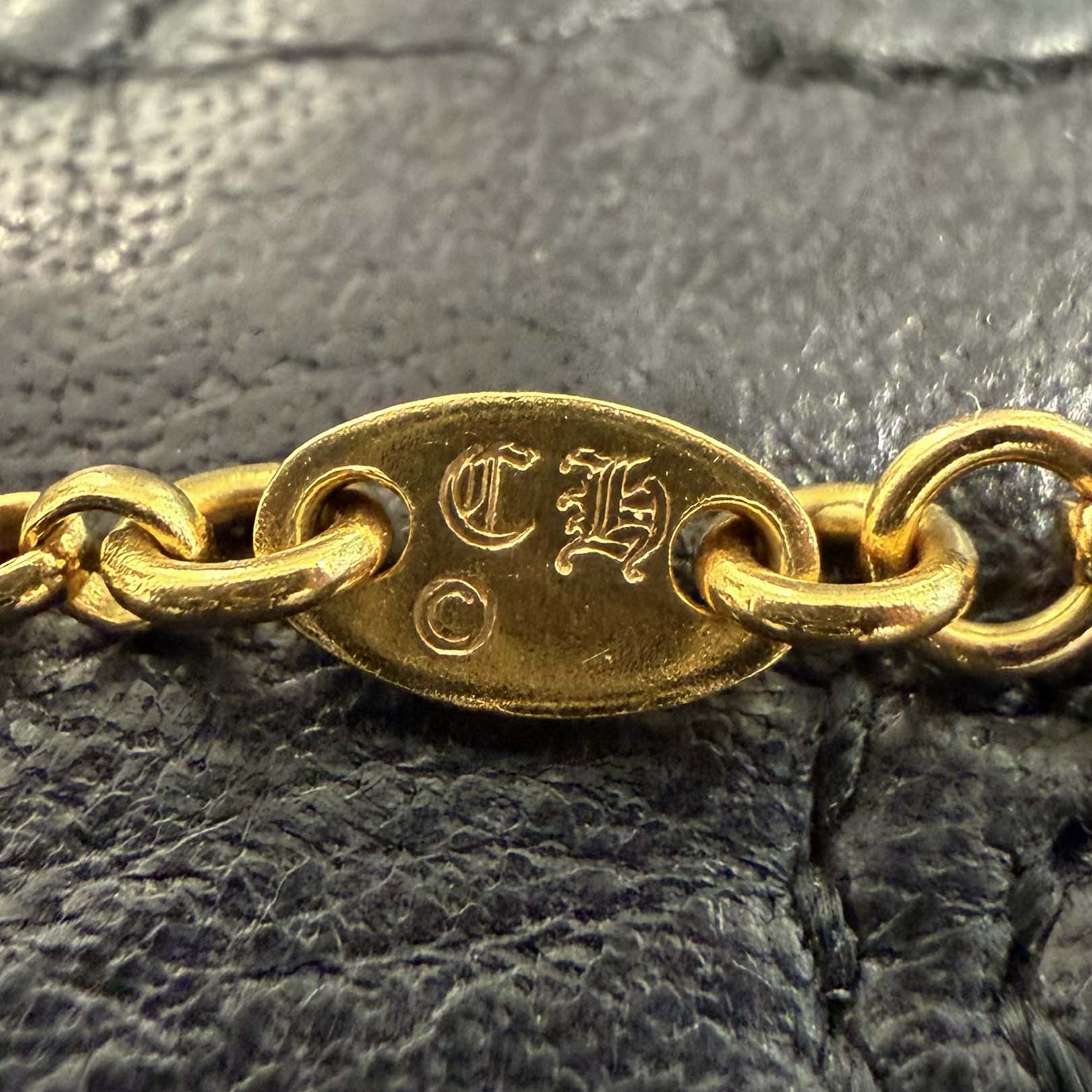 CHROME HEARTS 22K Roll Chain Necklace Size 18 Inch クロムハーツ 22K ロールチェーン ネックレス サイズ18インチ