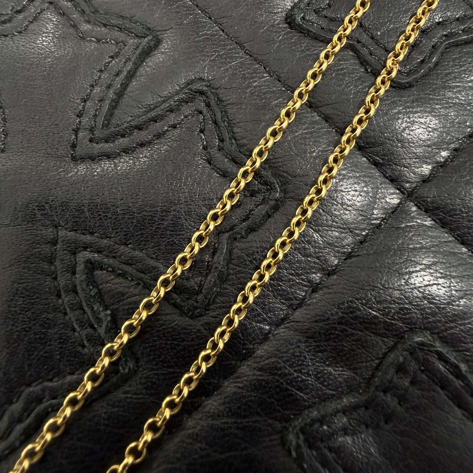 CHROME HEARTS 22K Roll Chain Necklace Size 18 Inch クロムハーツ 22K ロールチェーン ネックレス サイズ18インチ