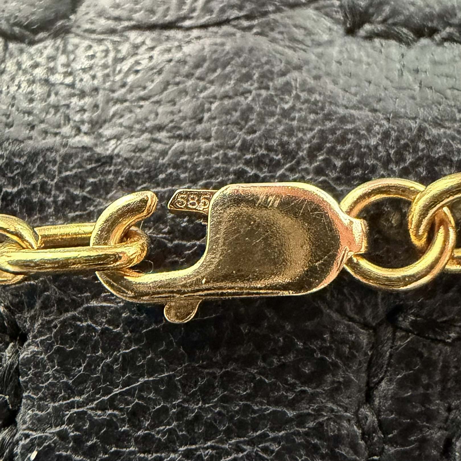 CHROME HEARTS 22K Roll Chain Necklace Size 18 Inch クロムハーツ 22K ロールチェーン ネックレス サイズ18インチ