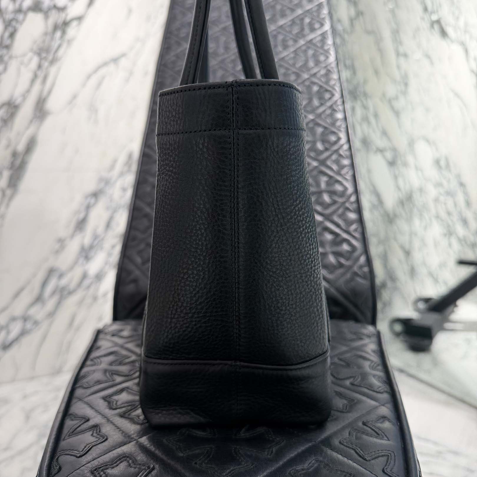 CHROME HEARTS 3 Cemetery Cross Leather Patch Tote Mini Bag クロムハーツ 3セメタリークロス レザーパッチ トート ミニ バッグ