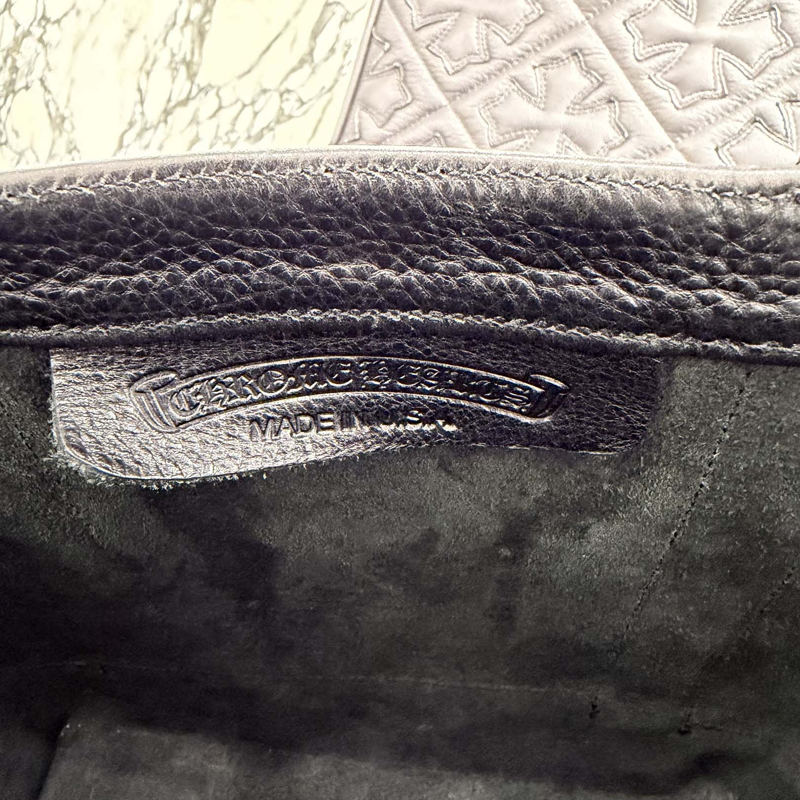 CHROME HEARTS 3 Cemetery Cross Leather Patch Tote Mini Bag クロムハーツ 3セメタリークロス レザーパッチ トート ミニ バッグ