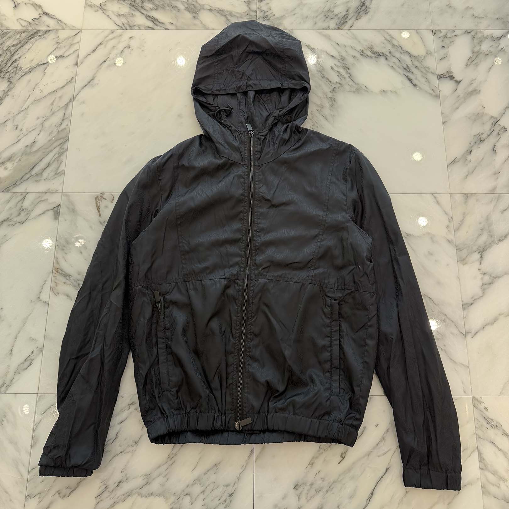 DIOR × Shawn Stussy 2020AW Logo Print Nylon Jacket 013C402D4944 Size 44 ディオール×ショーン・ステューシー ロゴプリントナイロンジャケット サイズ44