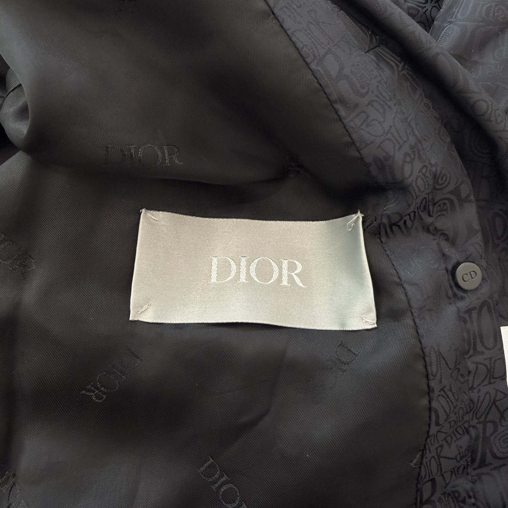 DIOR × Shawn Stussy 2020AW Logo Print Nylon Jacket 013C402D4944 Size 44 ディオール×ショーン・ステューシー ロゴプリントナイロンジャケット サイズ44