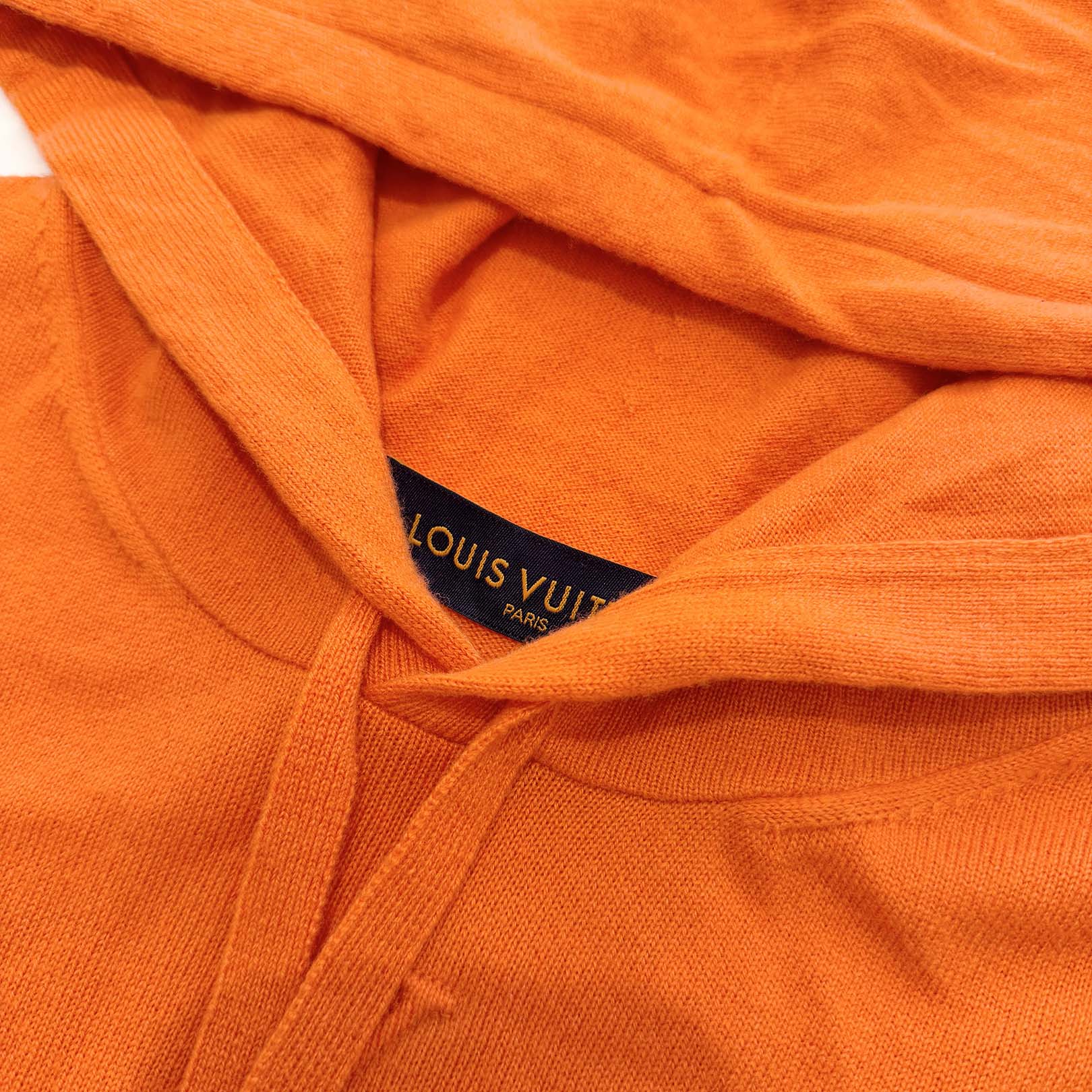 LOUIS VUITTON 2022SS LV Logo Cashmere Knit Pullover Hoodie 1A9VU8 Size L ルイヴィトン LVロゴカシミアニット プルオーバーフーディー サイズL