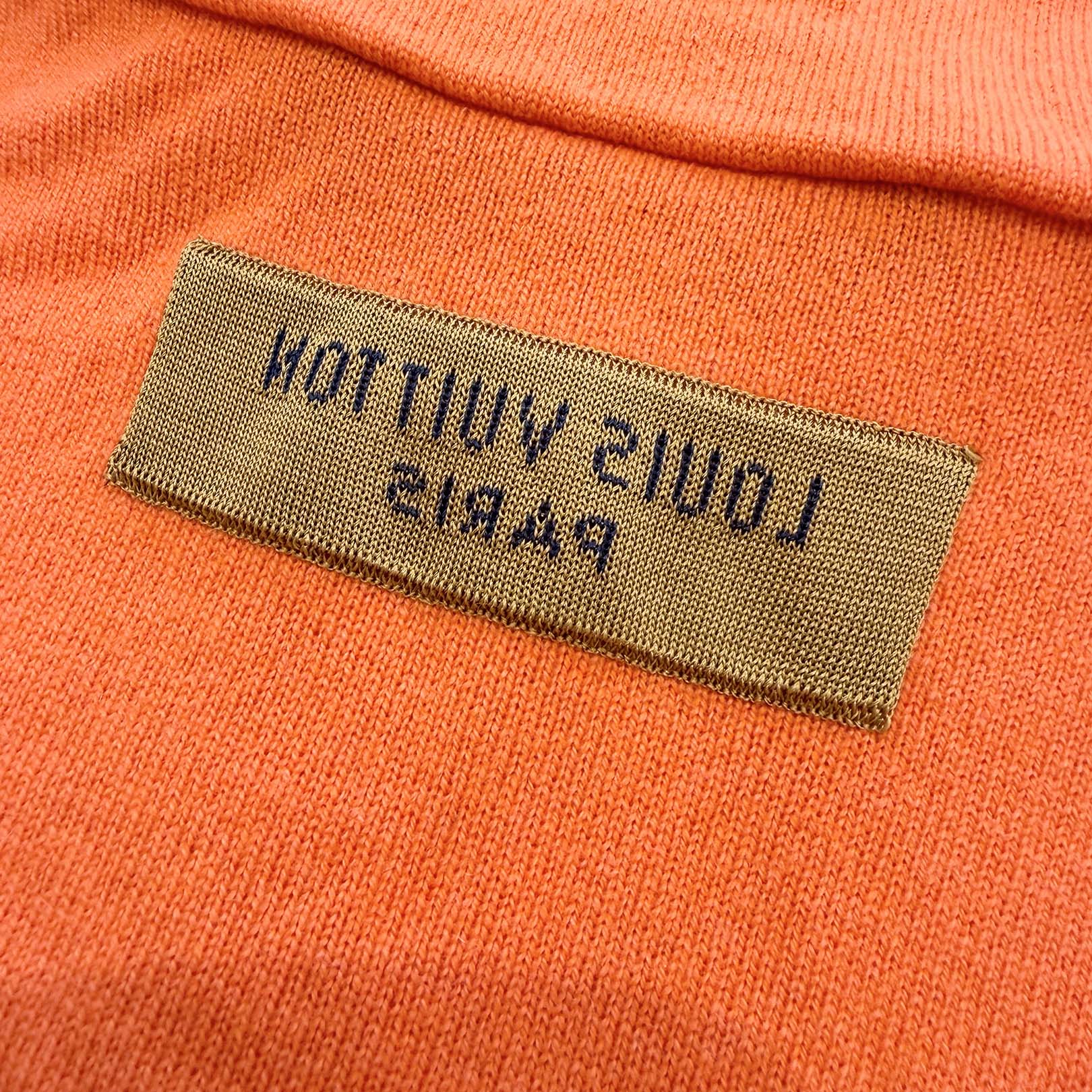 LOUIS VUITTON 2022SS LV Logo Cashmere Knit Pullover Hoodie 1A9VU8 Size L ルイヴィトン LVロゴカシミアニット プルオーバーフーディー サイズL