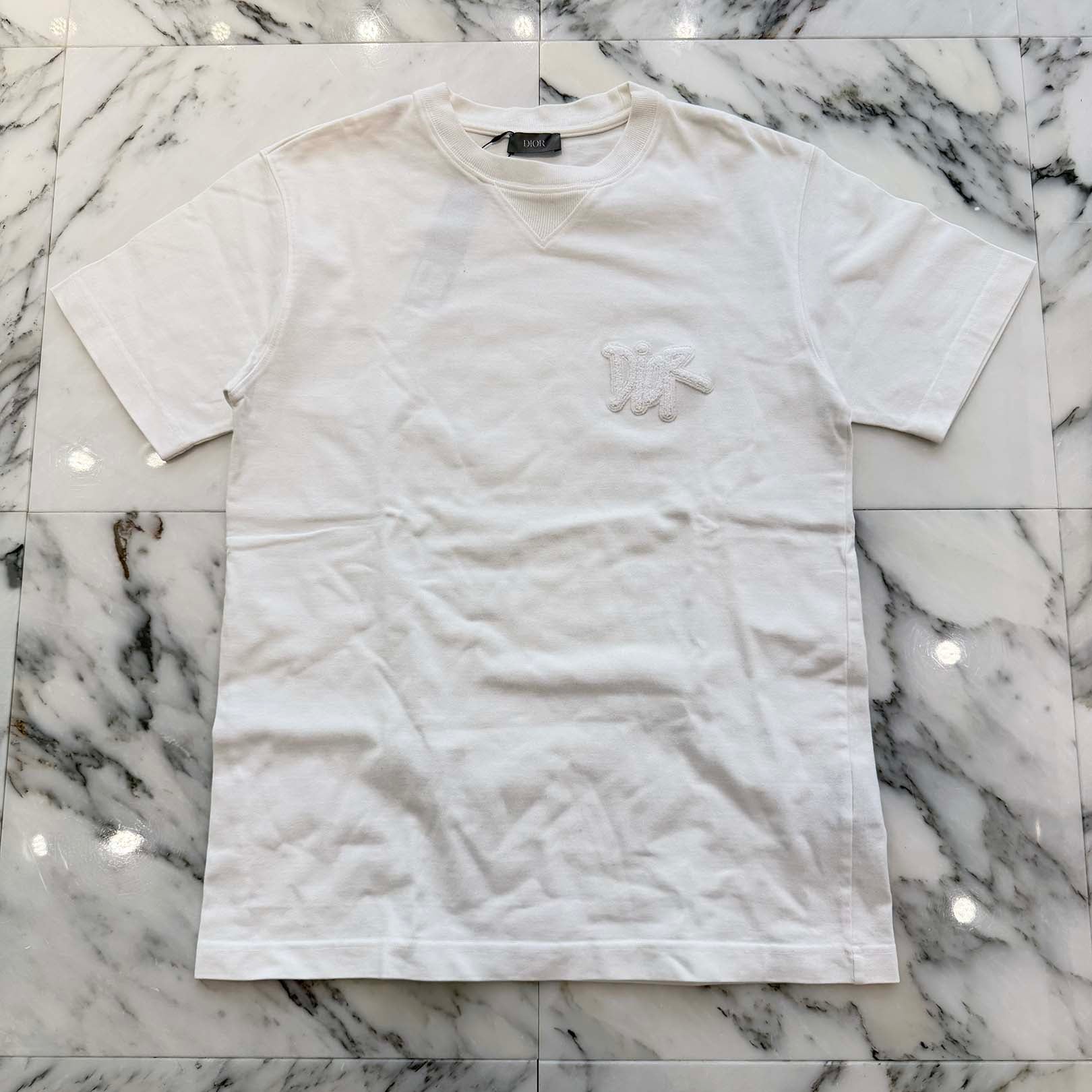 Dior × Shawn Stussy 2020AW Logo Embroidery Patch Short Sleeve Tee 033J62510554 Size S ディオール×ショーン・ステューシー ロゴ刺繡パッチ 半袖Tシャツ サイズS