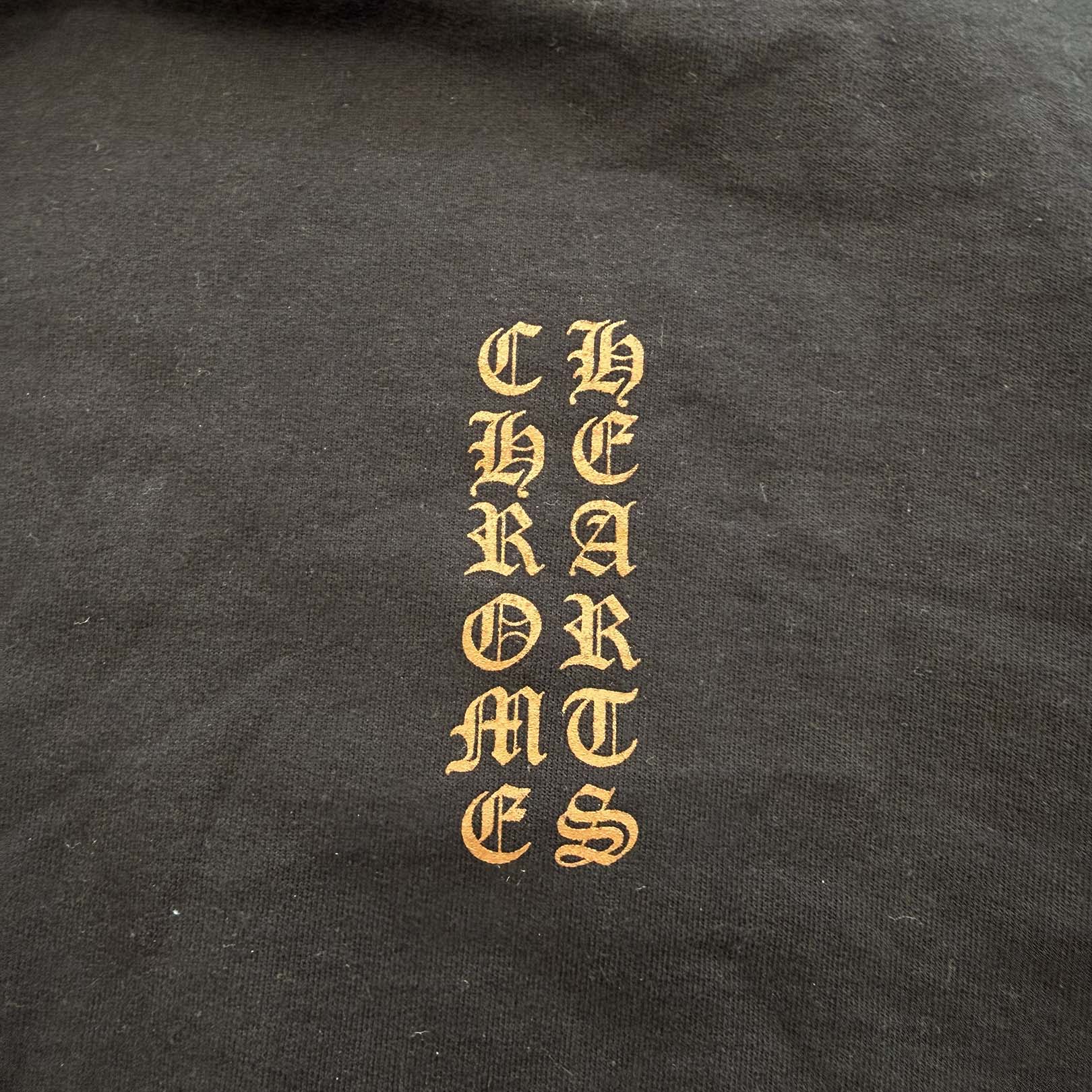 CHROME HEARTS FUCK YOU Vertical Logo Pullover Hoodie Size L クロムハーツ "ファックユー" ヴァーティカルロゴ プルオーバーフーディ サイズL