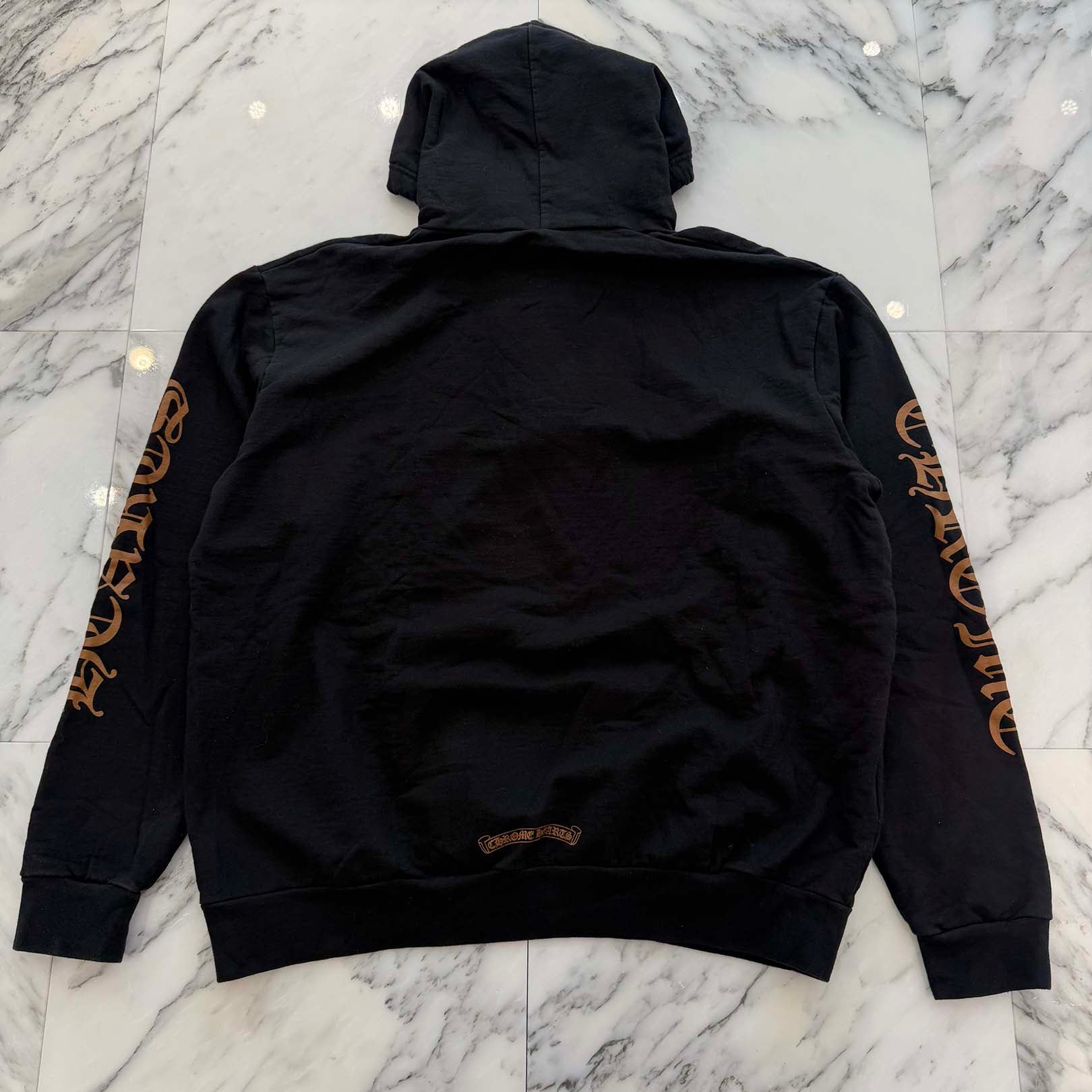 CHROME HEARTS FUCK YOU Vertical Logo Pullover Hoodie Size L クロムハーツ "ファックユー" ヴァーティカルロゴ プルオーバーフーディ サイズL