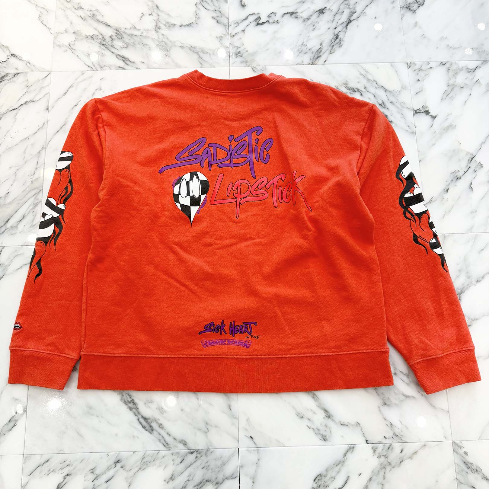 CHROME HEARTS × MATTY BOY 2023SS Sadistic Lipstick Sweatshirt Size XL クロムハーツ × マッティボーイ サディスティックリップスティック クルーネックスウェットシャツ サイズXL