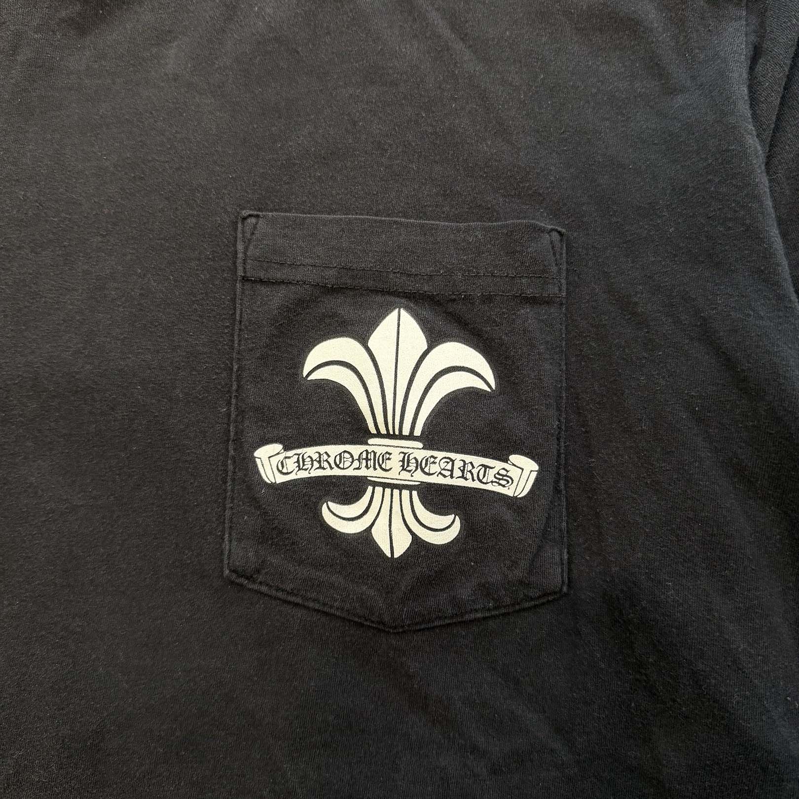 CHROME HEARTS Back Scroll BS FLARE Print Long Sleeve Tee Size L