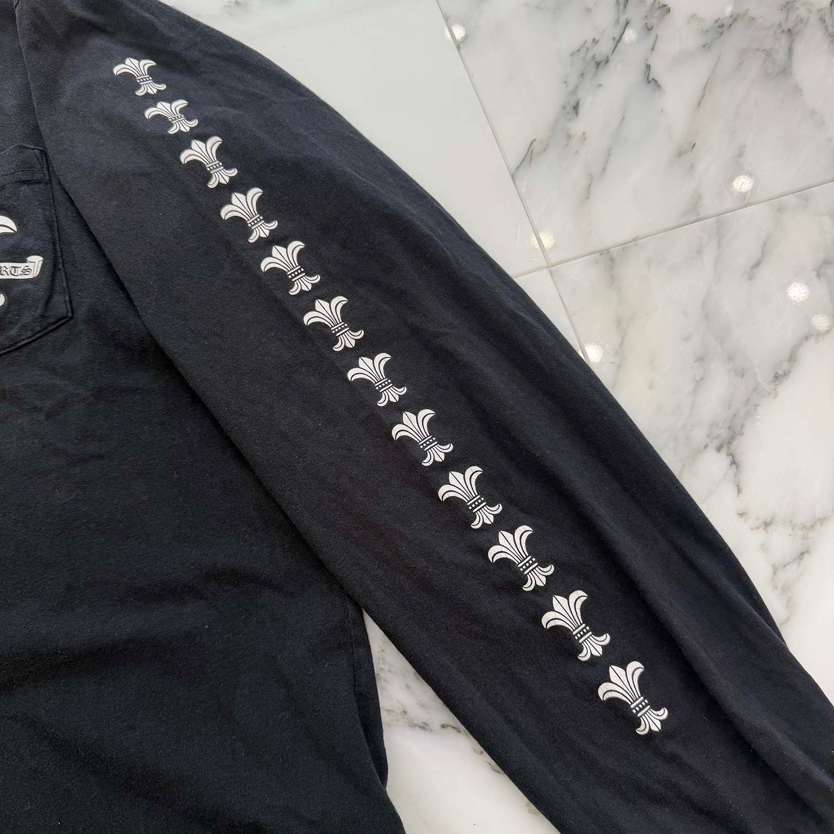 CHROME HEARTS Back Scroll BS FLARE Print Long Sleeve Tee Size L クロムハーツ バックスクロール BSフレア プリント ロングスリーブ Tシャツ サイズL