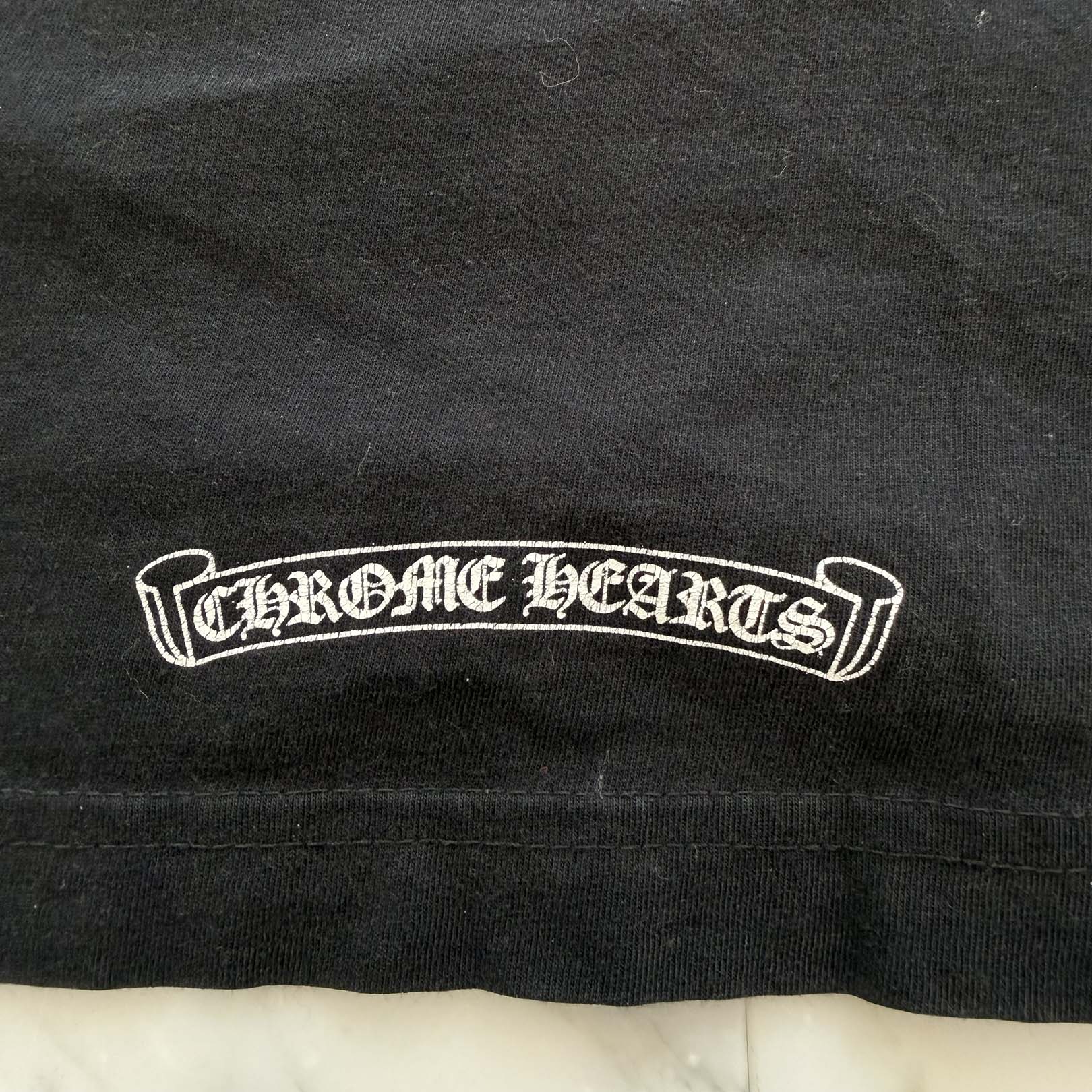 CHROME HEARTS Back Scroll BS FLARE Print Long Sleeve Tee Size L クロムハーツ バックスクロール BSフレア プリント ロングスリーブ Tシャツ サイズL
