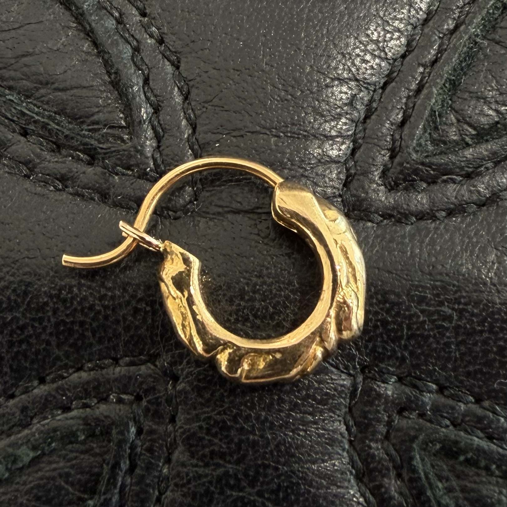 クロムハーツ　22k フープスクロールタイニーピアス CHROME HEARTS 22K Tiny Scroll Hoop Earring クロムハーツ 22K