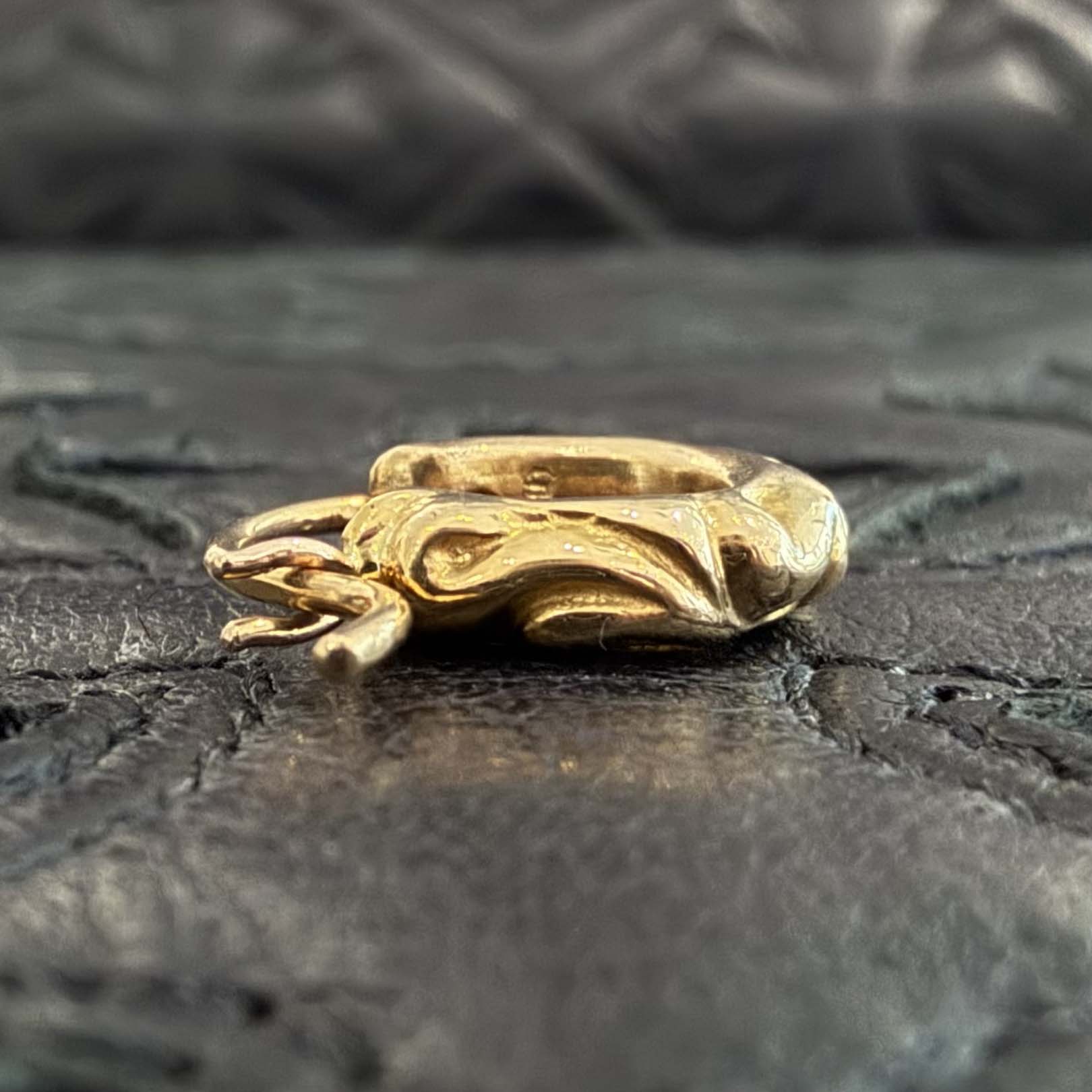 CHROME HEARTS 22K Tiny Scroll Hoop Earring クロムハーツ 22K タイニースクロールフープピアス