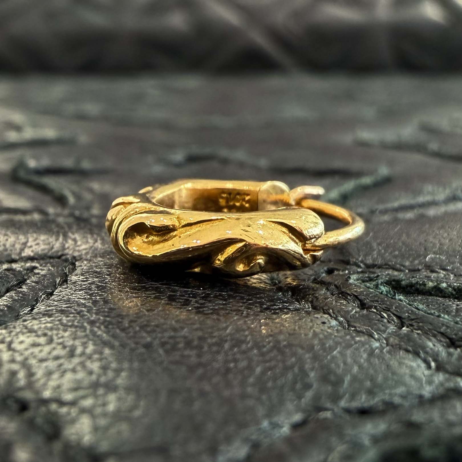 CHROME HEARTS 22K Tiny Scroll Hoop Earring クロムハーツ 22K タイニースクロールフープピアス