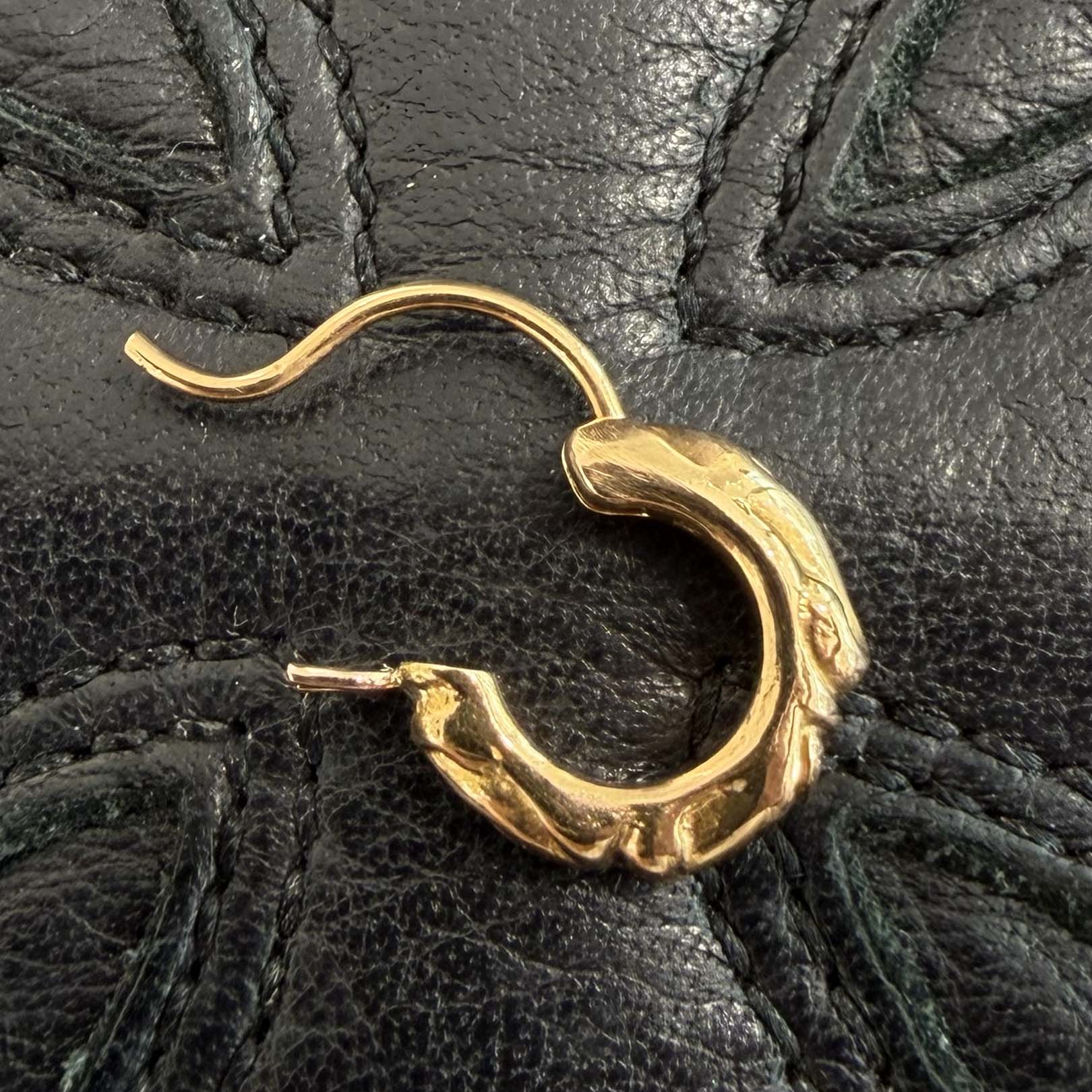CHROME HEARTS 22K Tiny Scroll Hoop Earring クロムハーツ 22K