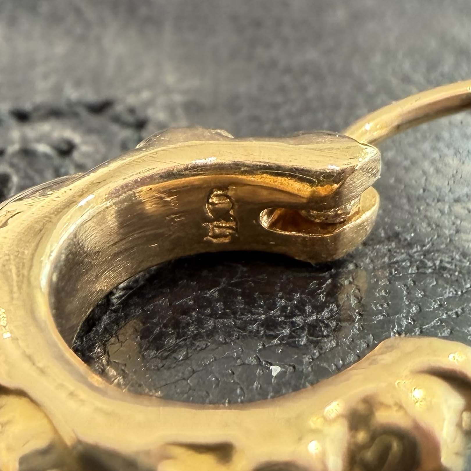 CHROME HEARTS 22K Tiny Scroll Hoop Earring クロムハーツ 22K タイニースクロールフープピアス