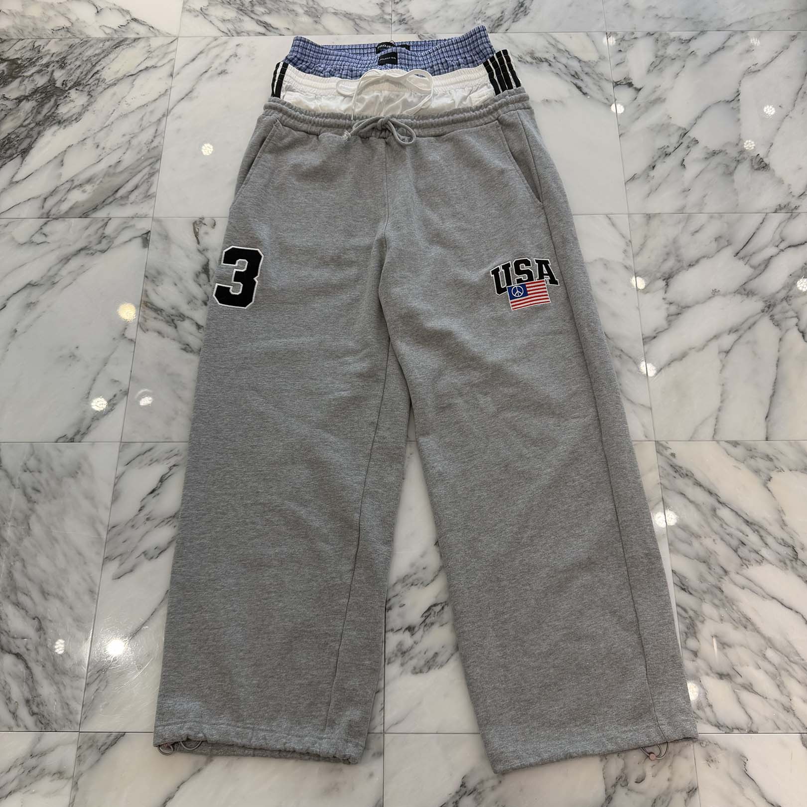 PROJECT G/R 2025SS 3 Layered Sweat Long Pants Size 2 プロジェクトジーアール 3レイヤード スウェットロングパンツ サイズ2
