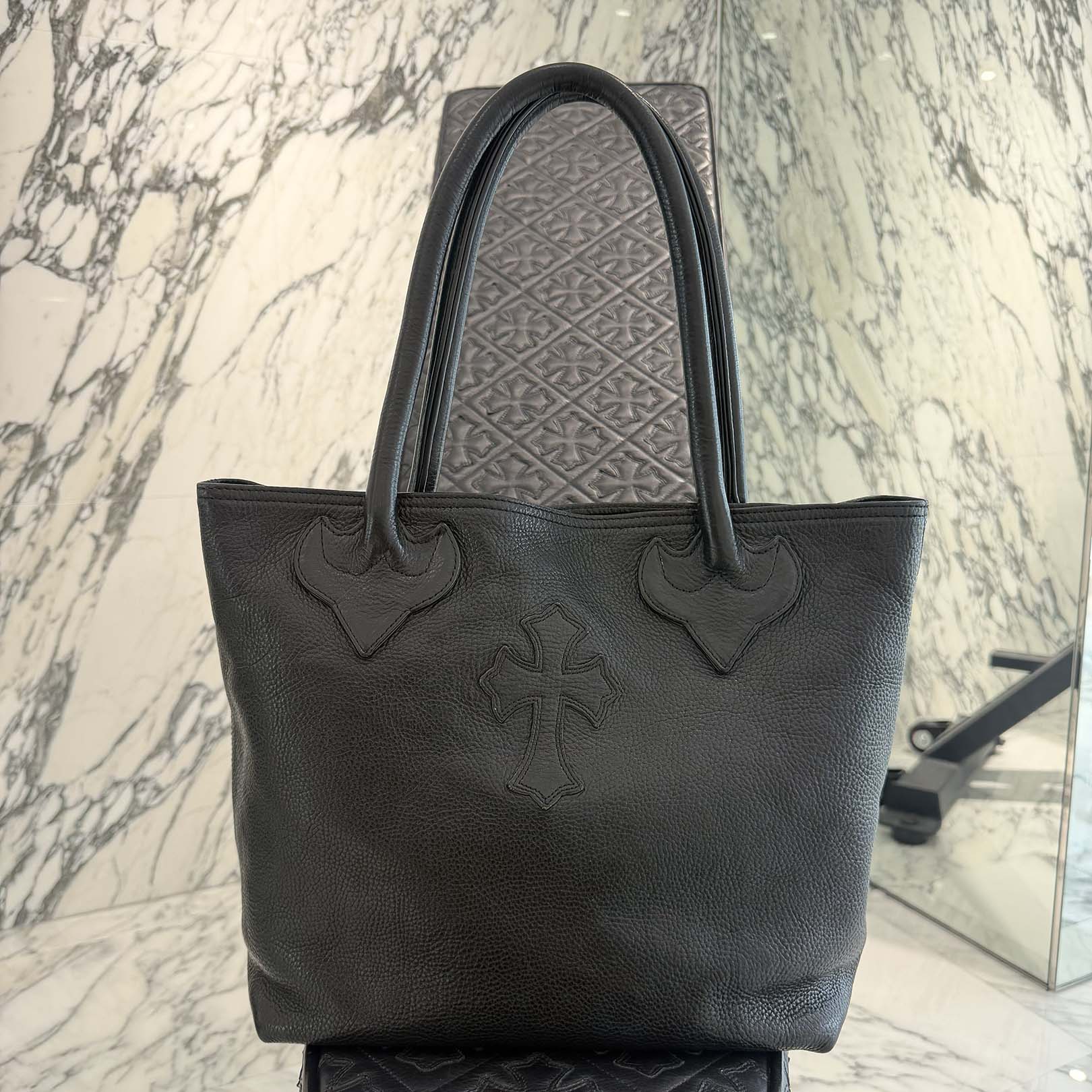 CHROME HEARTS 1 Cross Leather Patch FS Tote Bag クロムハーツ 1クロス レザーパッチ FS トートバッグ