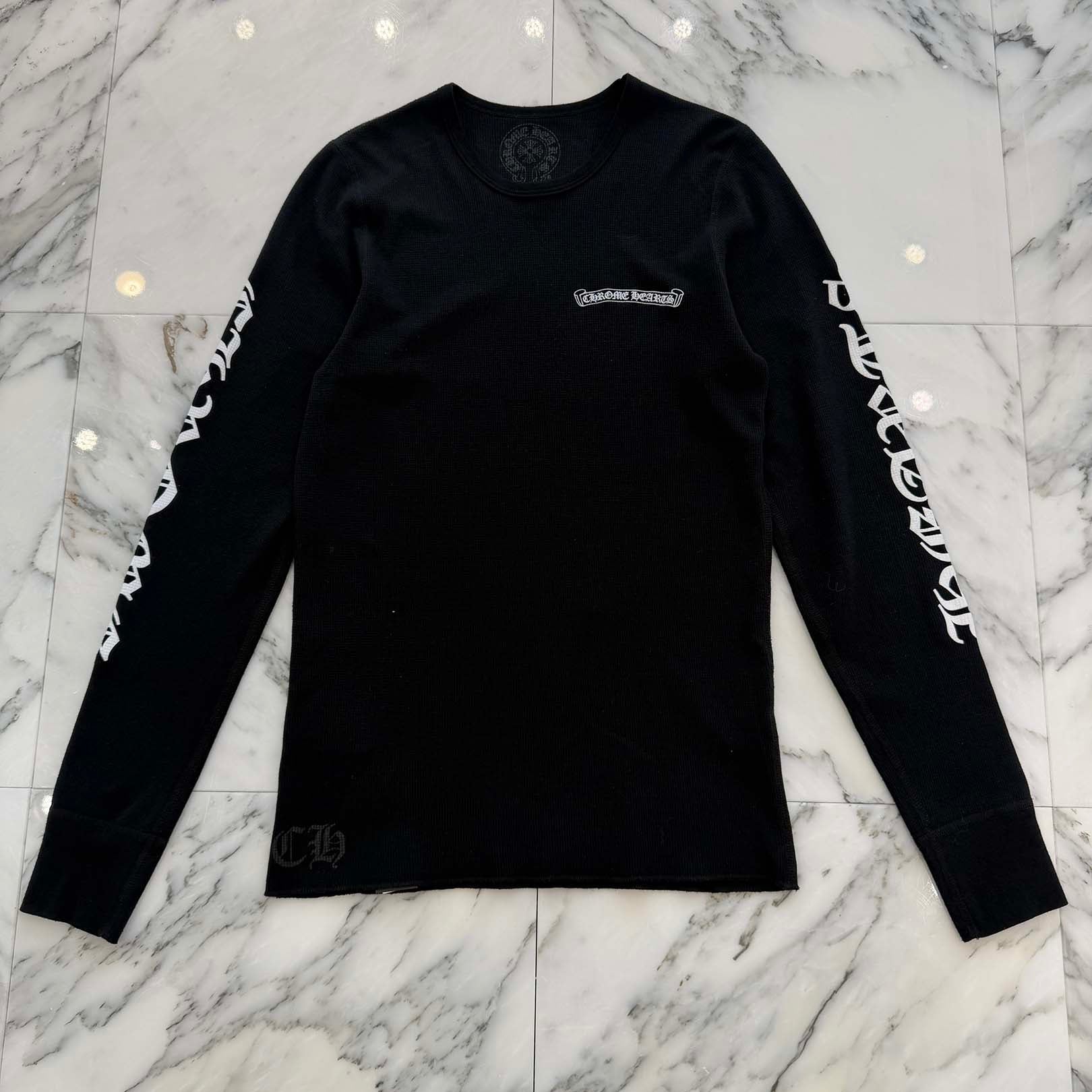 CHROME HEARTS 2025SS Scroll Label Arm Logo Print Thermal Long Sleeve Tee Size M クロムハーツ スクロールラベル アームロゴプリント  サーマル ロングスリーブ Tシャツ サイズM