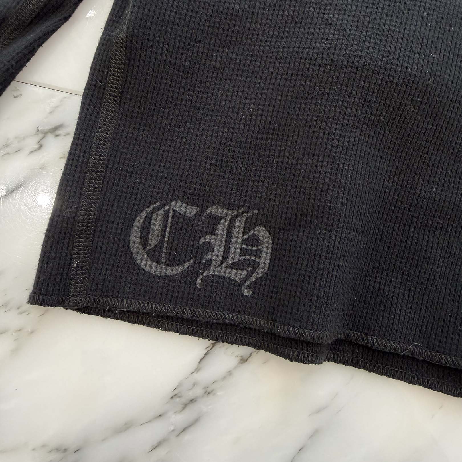 CHROME HEARTS 2025SS Floral Cross Horseshoe Thermal Long Sleeve Tee Size L クロムハーツ フローラルクロス ホースシュー サーマル ロングスリーブ Tシャツ サイズL