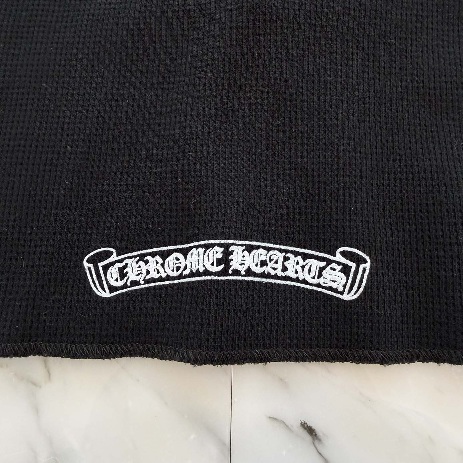 CHROME HEARTS 2025SS Floral Cross Horseshoe Thermal Long Sleeve Tee Size L クロムハーツ フローラルクロス ホースシュー サーマル ロングスリーブ Tシャツ サイズL
