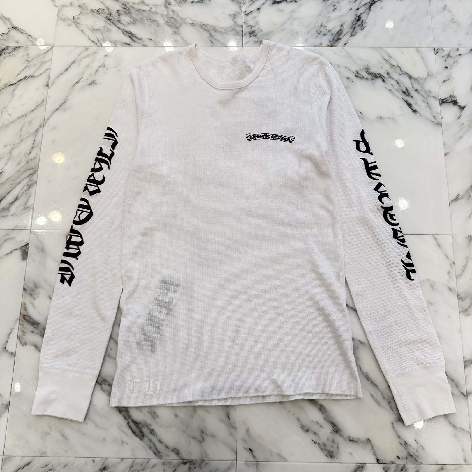 CHROME HEARTS 2025SS Scroll Label Arm Logo Print Thermal Long Sleeve Tee Size L クロムハーツ スクロールラベル アームロゴプリント  サーマル ロングスリーブ Tシャツ サイズL