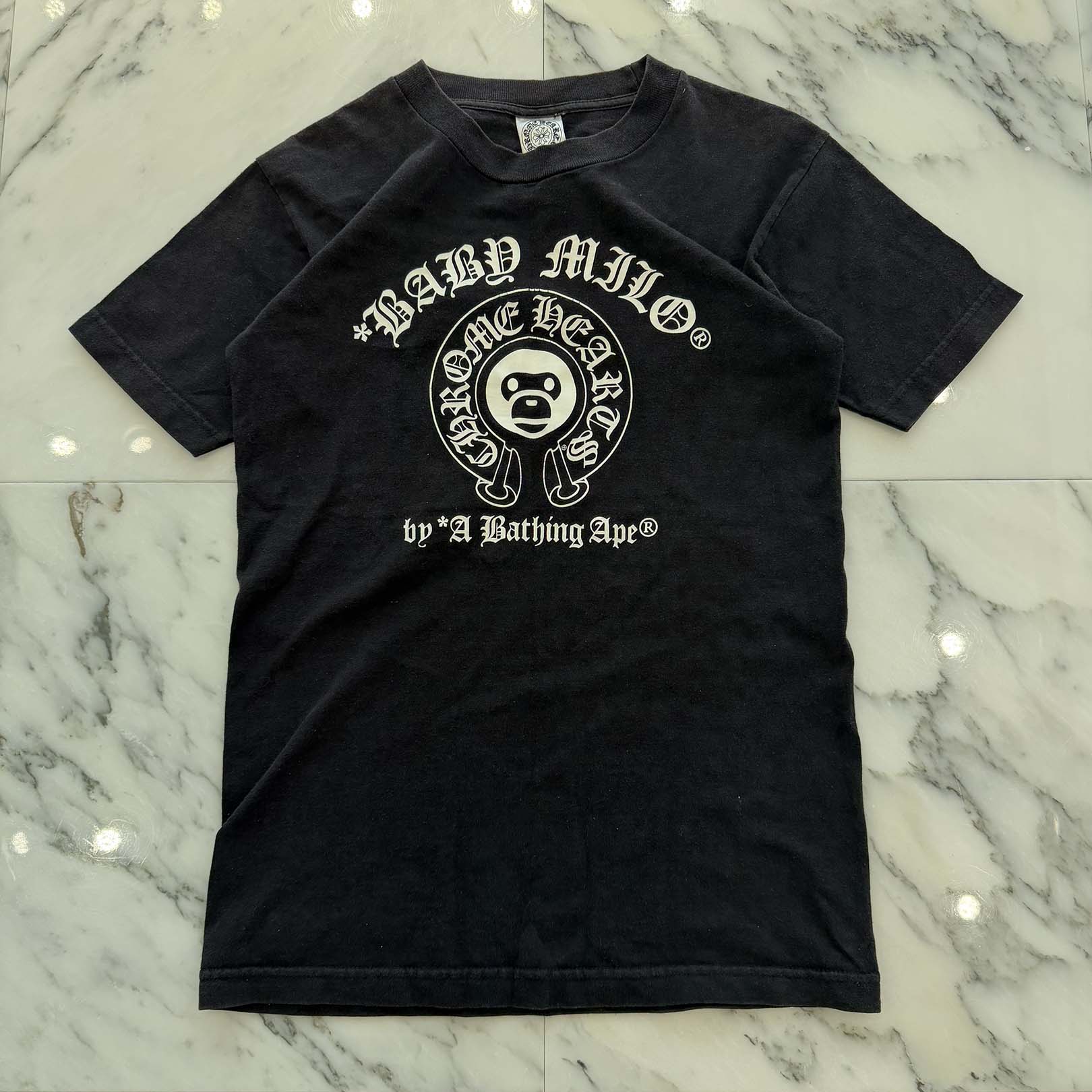 CHROME HEARTS × A BATHING APE Baby Milo Horseshoe Tee Size S クロムハーツ × アベイシングエイプ ベイビーマイロ ホースシュー Tシャツ サイズS
