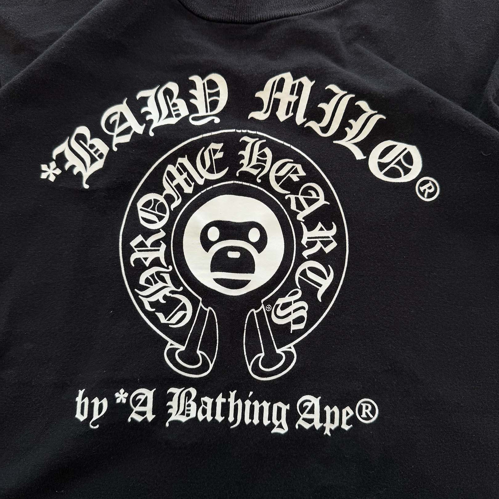 CHROME HEARTS × A BATHING APE Baby Milo Horseshoe Tee Size S クロムハーツ × アベイシングエイプ ベイビーマイロ ホースシュー Tシャツ サイズS