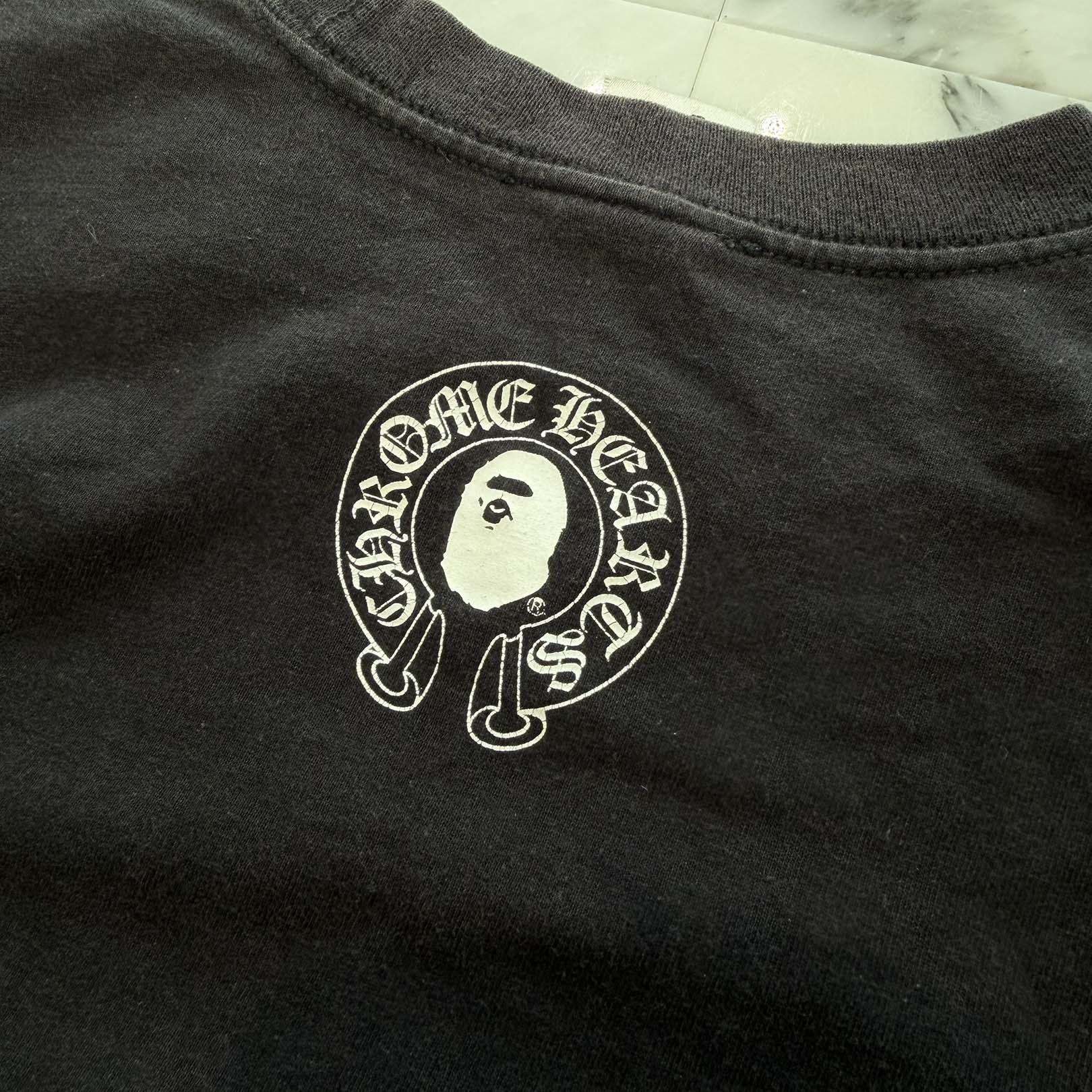 CHROME HEARTS × A BATHING APE Baby Milo Horseshoe Tee Size S クロムハーツ × アベイシングエイプ ベイビーマイロ ホースシュー Tシャツ サイズS