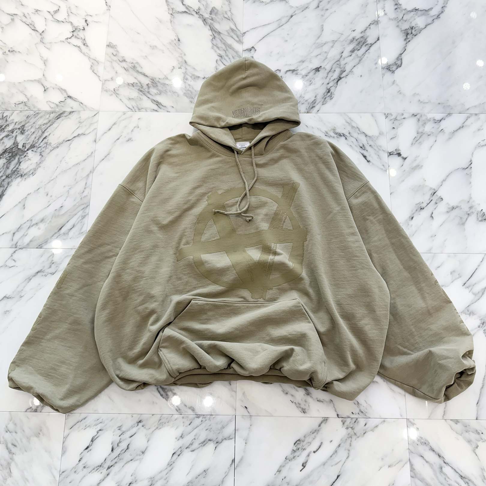 VETEMENTS 2021AW Anarchy Logo Oversized Pullover Hoodie UA52TR840S Size S ヴェトモン アナーキーロゴ オーバーサイズ プルオーバー フーディー サイズS