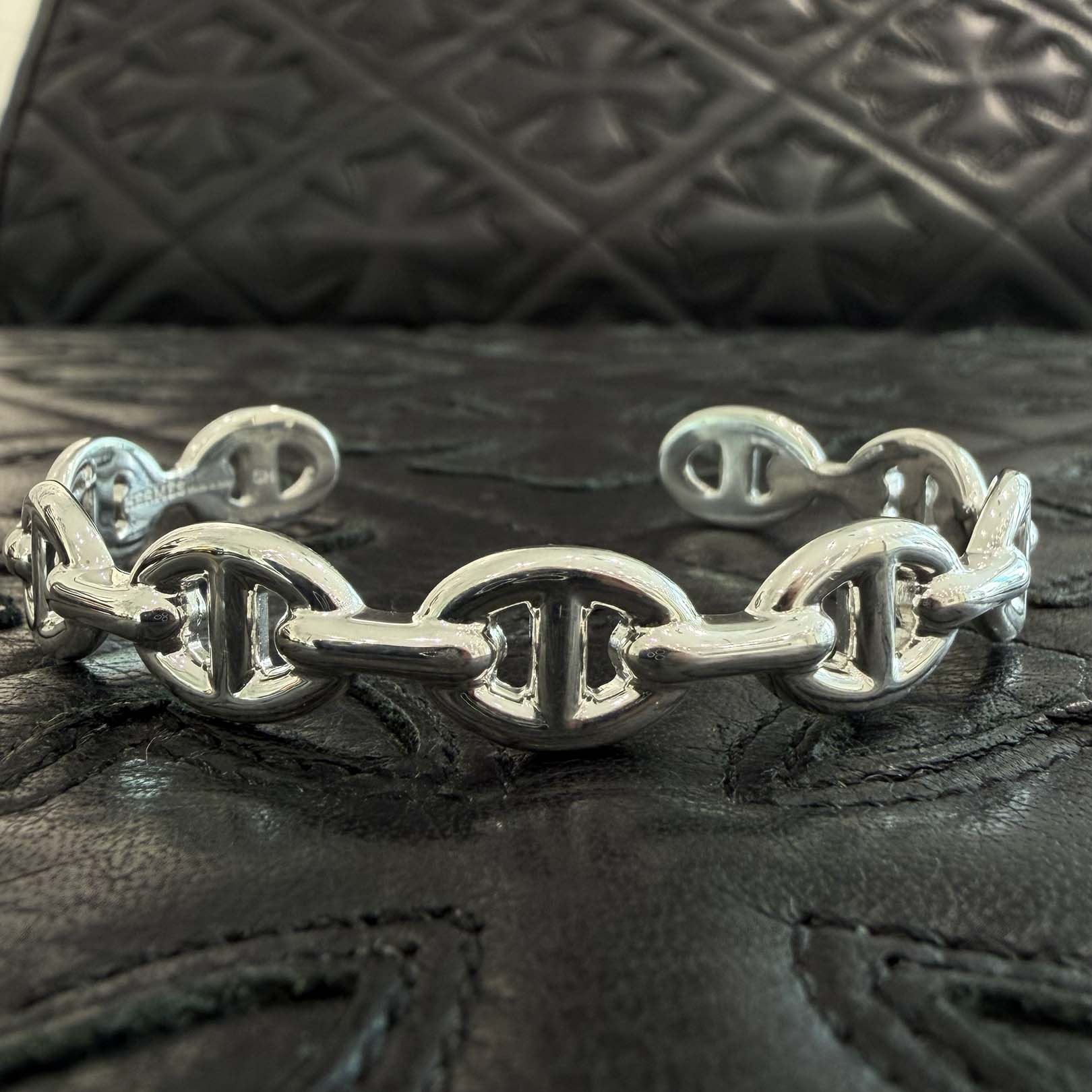 HERMES Chaine d’Ancre Enchainee MM Bangle Size SH エルメス シェーヌダンクル アンシェネ MM バングル サイズSH