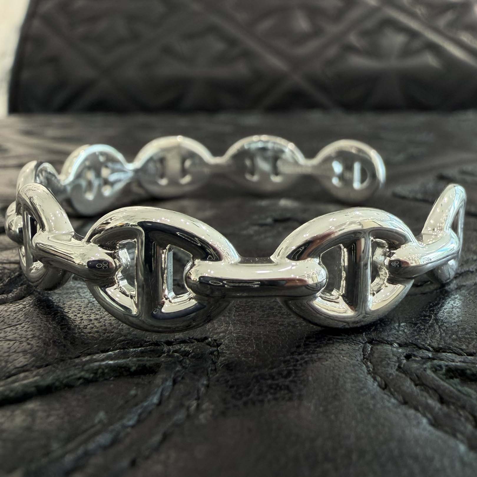 HERMES Chaine d’Ancre Enchainee MM Bangle Size SH エルメス シェーヌダンクル アンシェネ MM バングル サイズSH