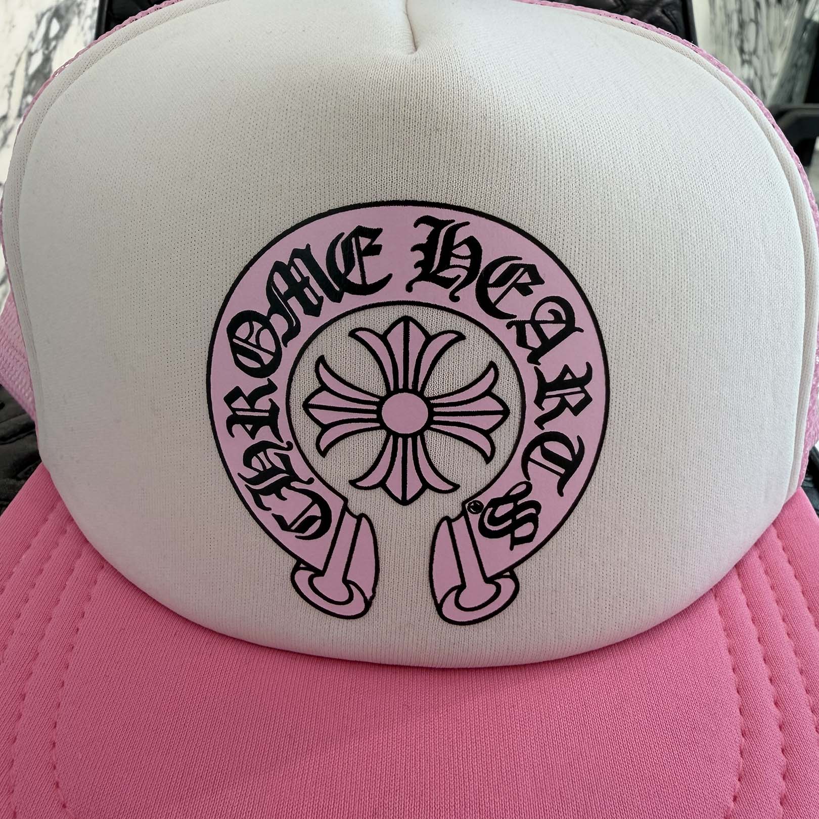 CHROME HEARTS Pink Horseshoe Trucker Cap Size ONE SIZE (53-60) クロムハーツ ピンクホースシュー トラッカーキャップ ONE SIZE (53-60)