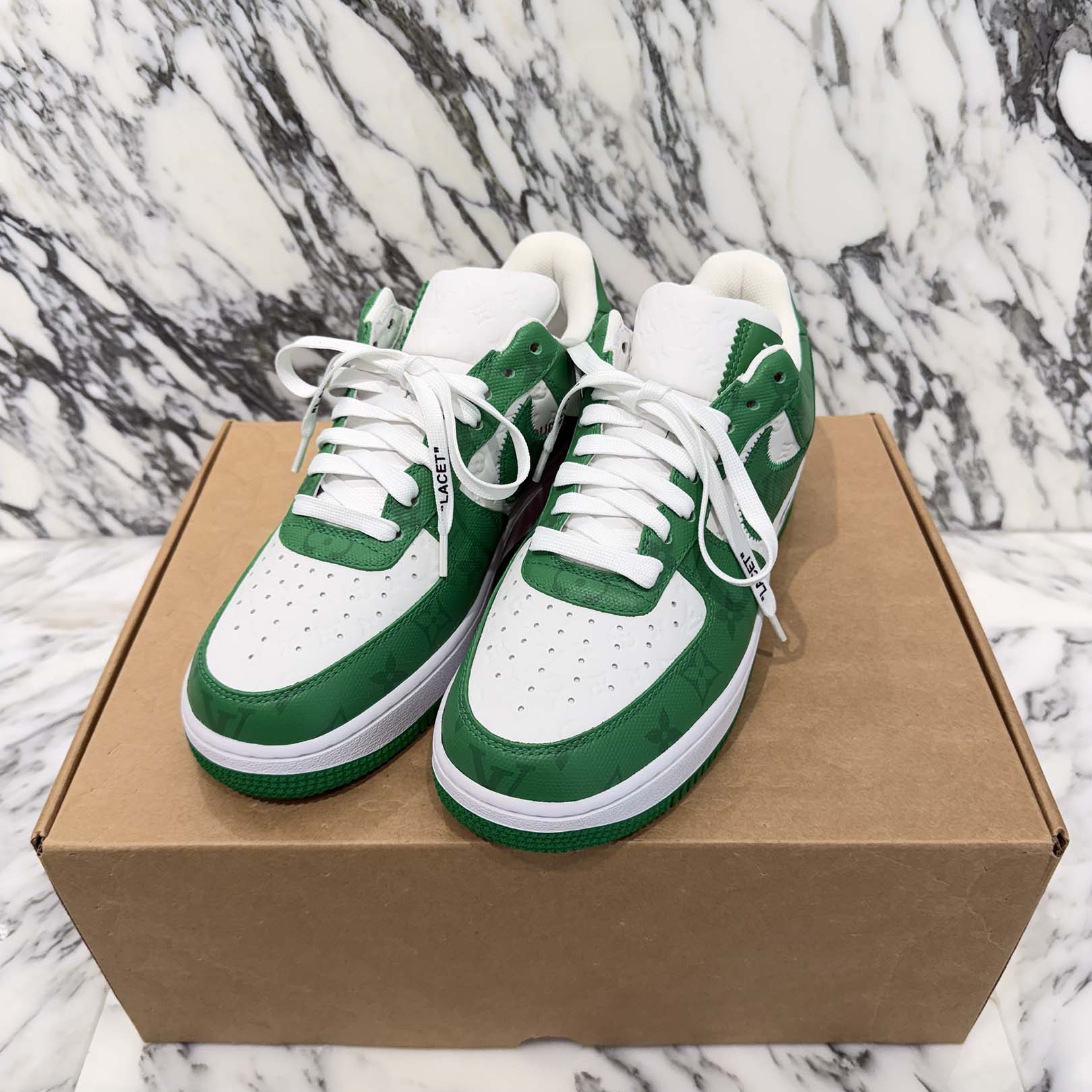 LOUIS VUITTON × NIKE 2022SS Air Force 1 Low Sneaker by Virgil Abloh 1A9V9U Size US7 1/2 (25.5cm) ルイヴィトン × ナイキ エア フォース 1 ロー スニーカー ヴァージル・アブロー モデル US7 1/2 (25.5cm)