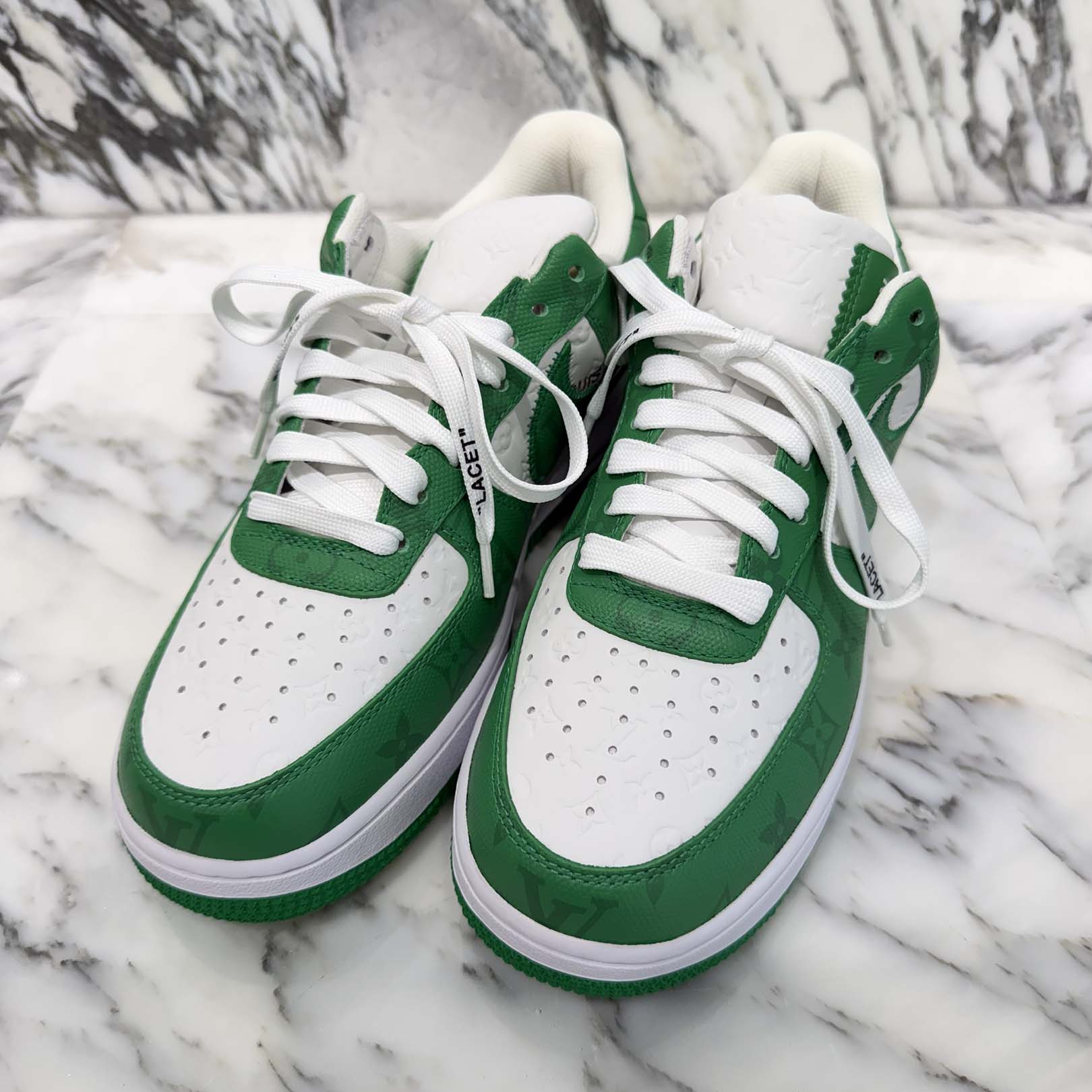 LOUIS VUITTON × NIKE 2022SS Air Force 1 Low Sneaker by Virgil Abloh 1A9V9U Size US7 1/2 (25.5cm) ルイヴィトン × ナイキ エア フォース 1 ロー スニーカー ヴァージル・アブロー モデル US7 1/2 (25.5cm)