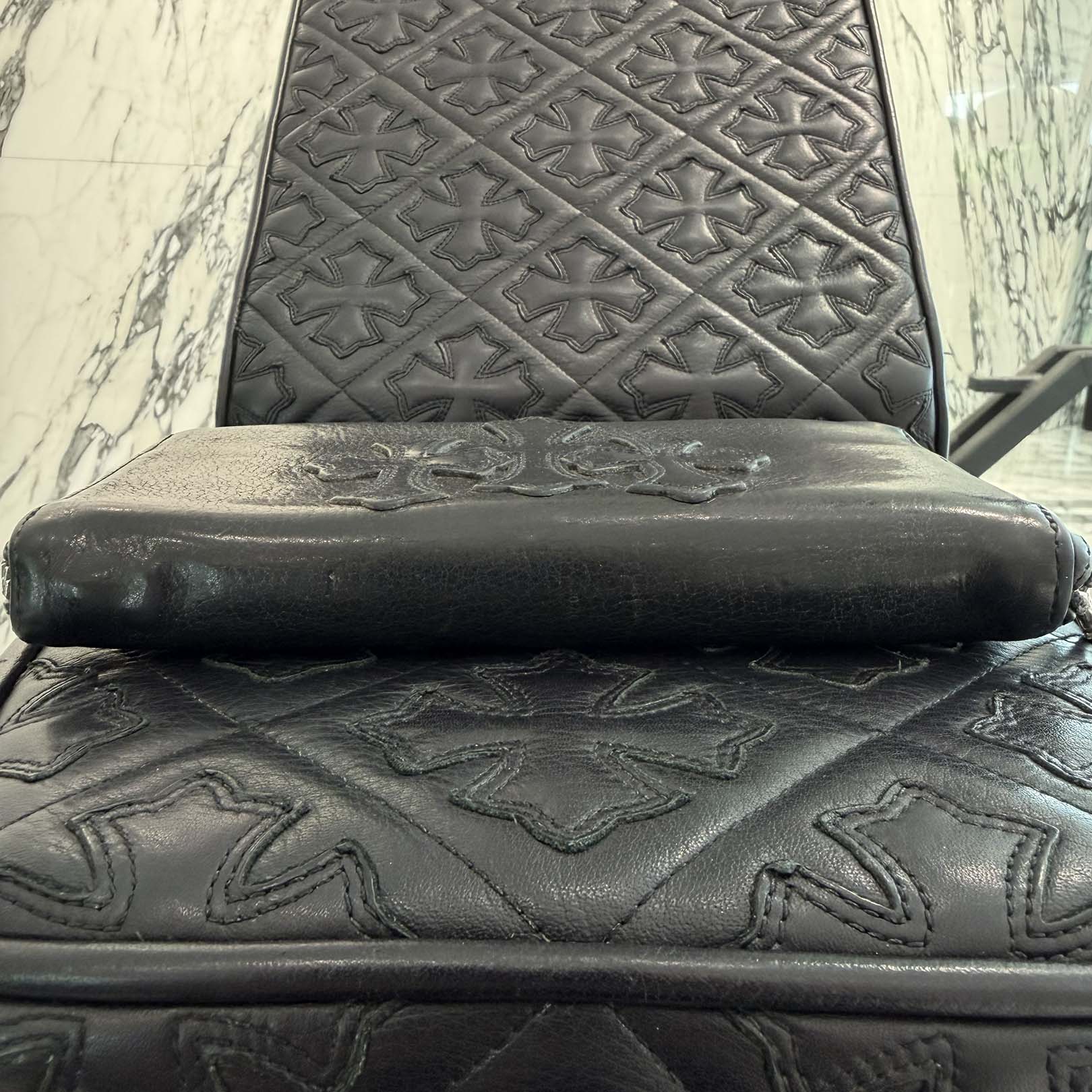 CHROME HEARTS 3 Cemetery Leather Cross Patch REC F Zip Wallet クロムハーツ 3 セメタリー レザークロスパッチ レック F ジップ ウォレット