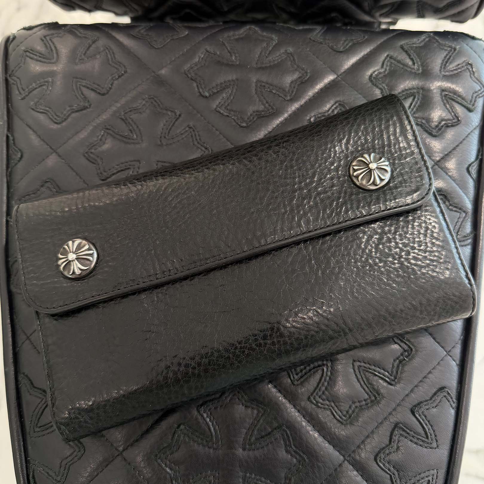 CHROME HEARTS Wave Cross Ball Wallet クロムハーツ ウェーブクロスボール ウォレット