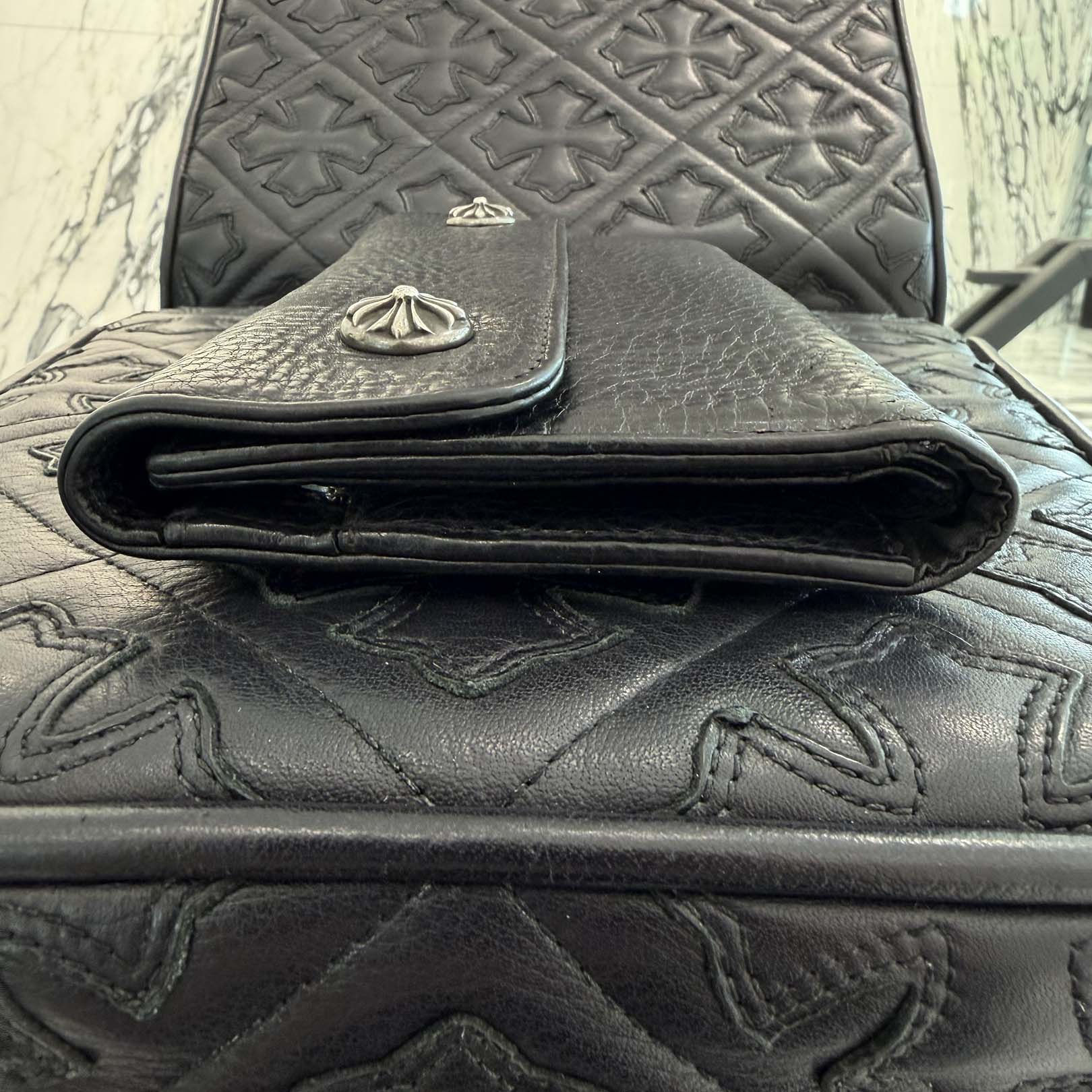 CHROME HEARTS Wave Cross Ball Wallet クロムハーツ ウェーブクロス