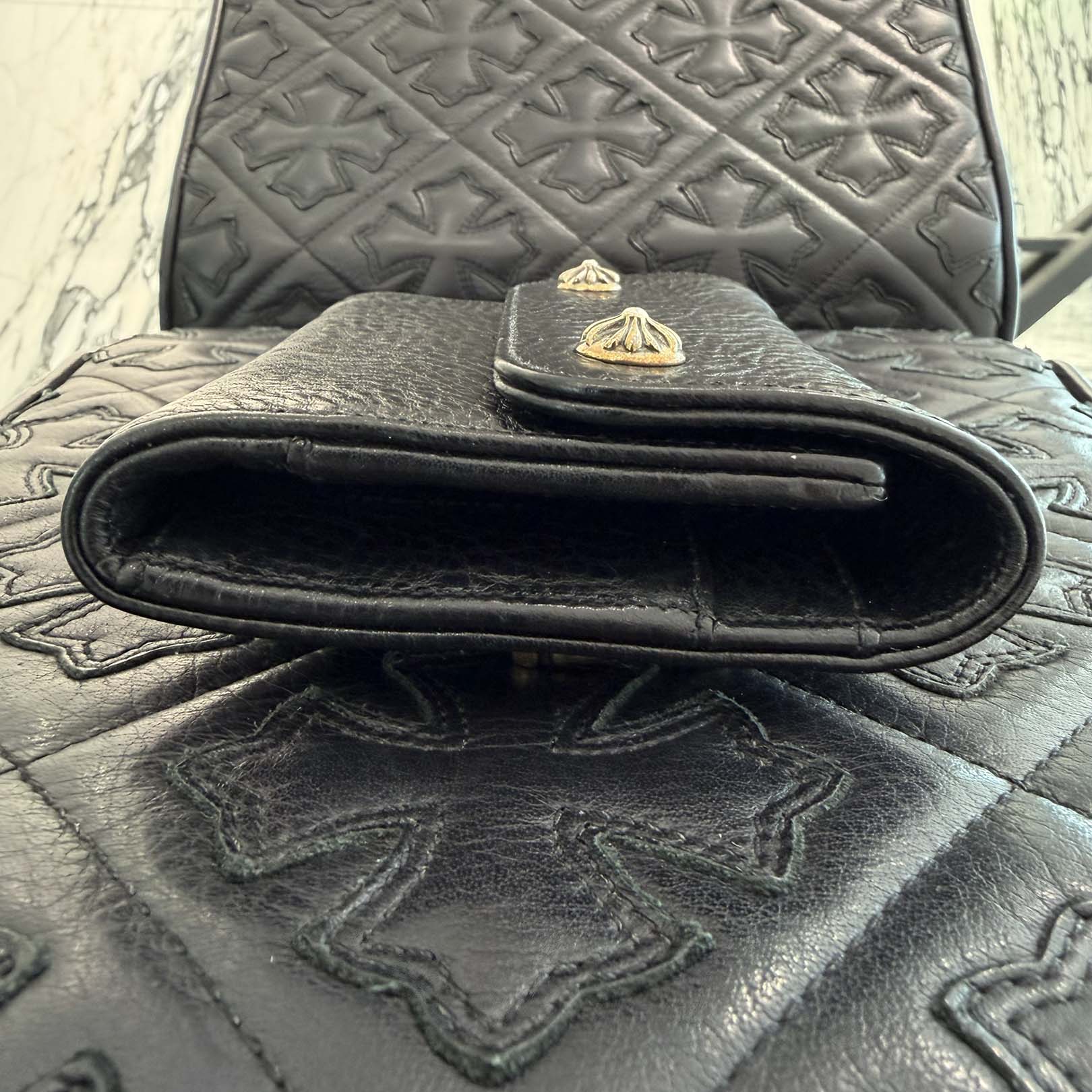 CHROME HEARTS Wave Mini Cross Ball Wallet クロムハーツ ウェーブ ミニ クロスボール ウォレット