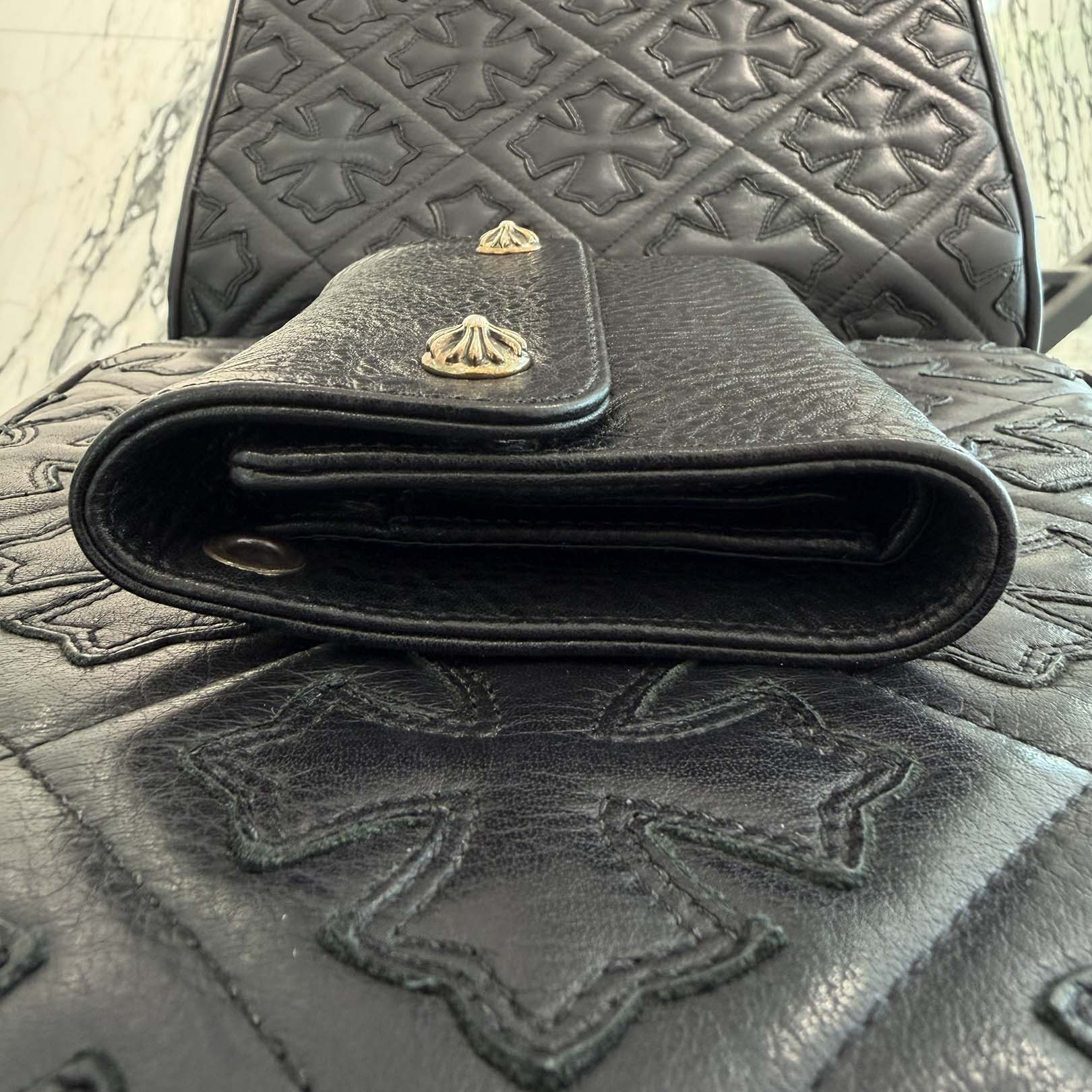 CHROME HEARTS Wave Mini Cross Ball Wallet クロムハーツ ウェーブ ミニ クロスボール ウォレット