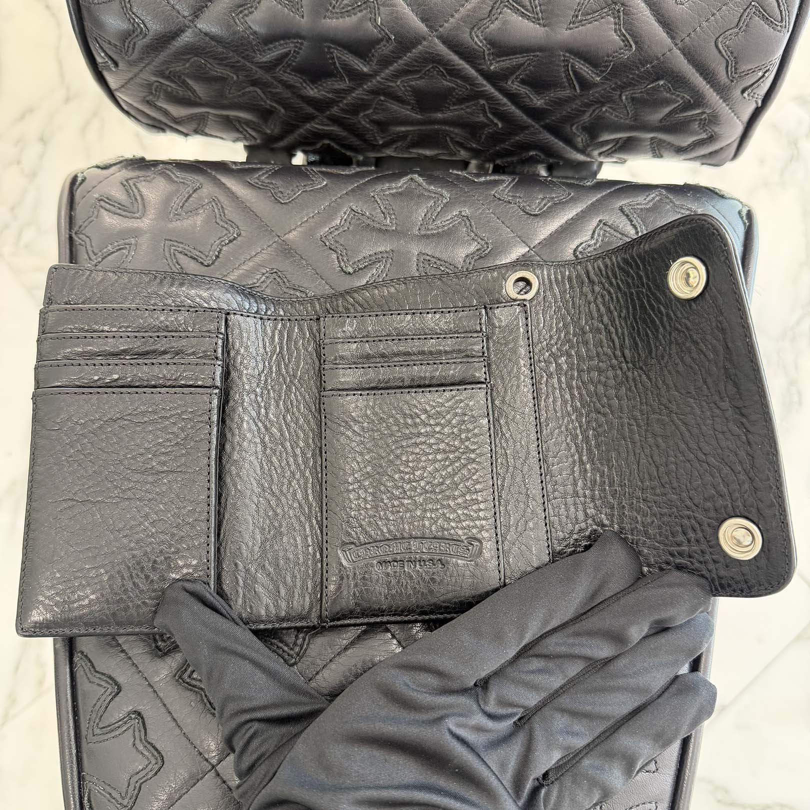 CHROME HEARTS Wave Mini Cross Ball Wallet クロムハーツ ウェーブ ミニ クロスボール ウォレット
